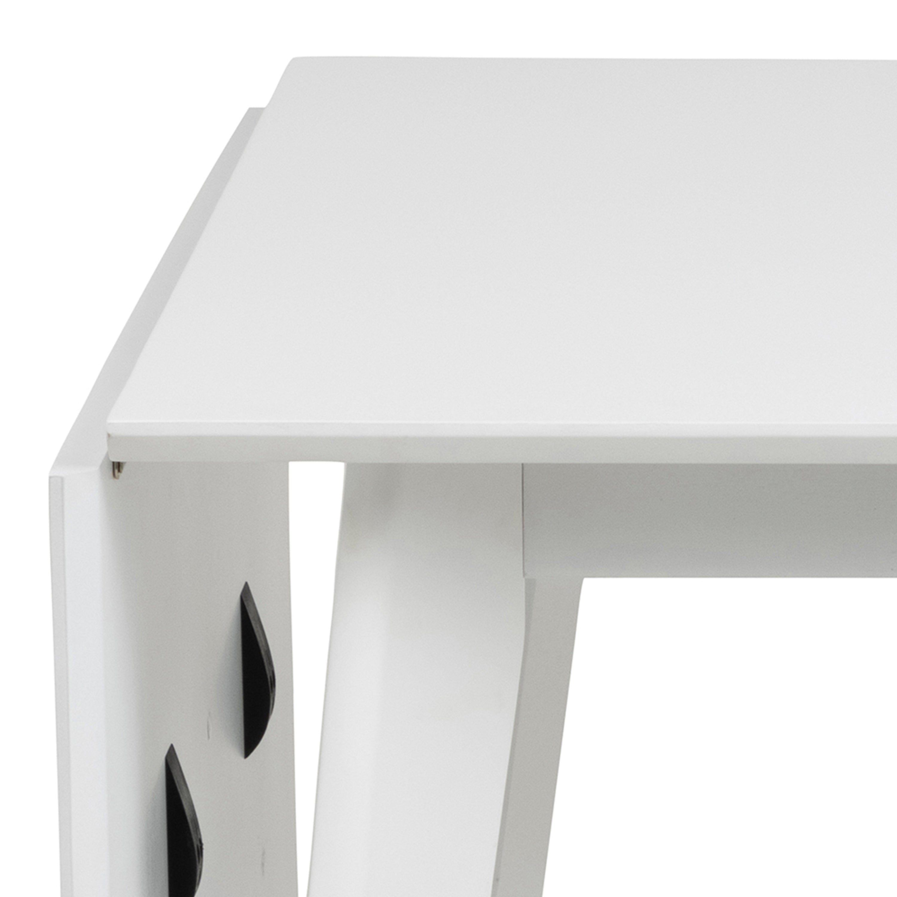 Roxby Square Dining Table in White Included 4 Roxby Dining Chair in White – FTG, view 6