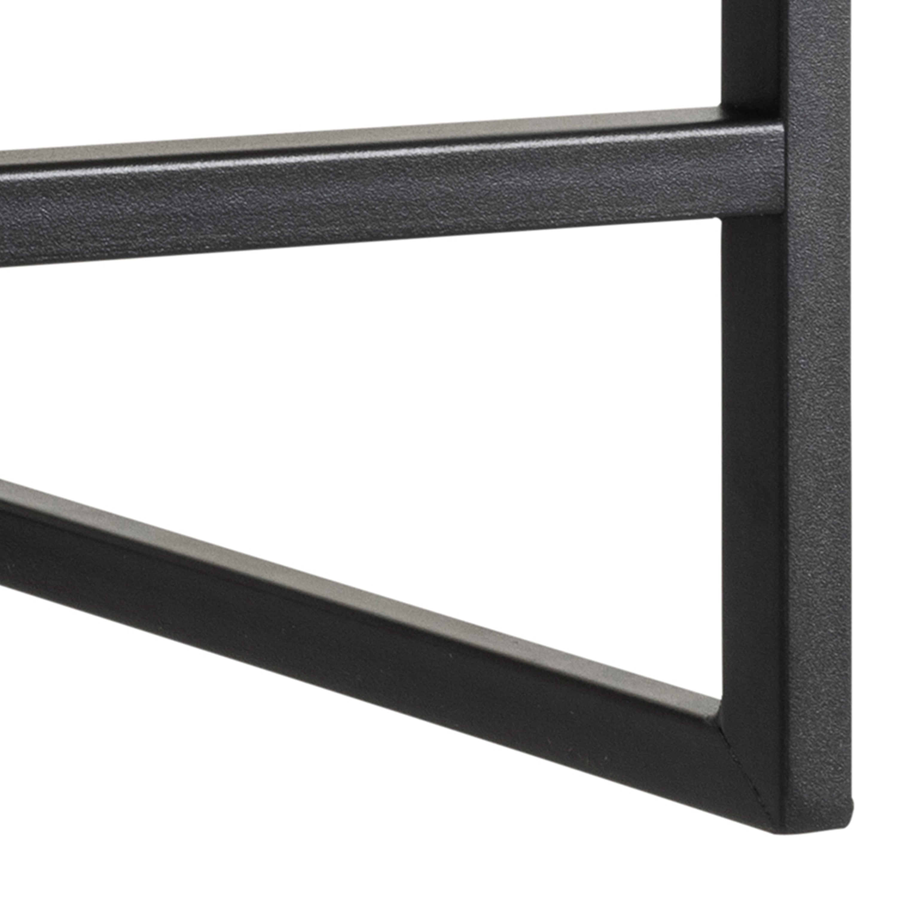 Seaford Black Metal Coat Rack with Oak Top – FTG, view 10