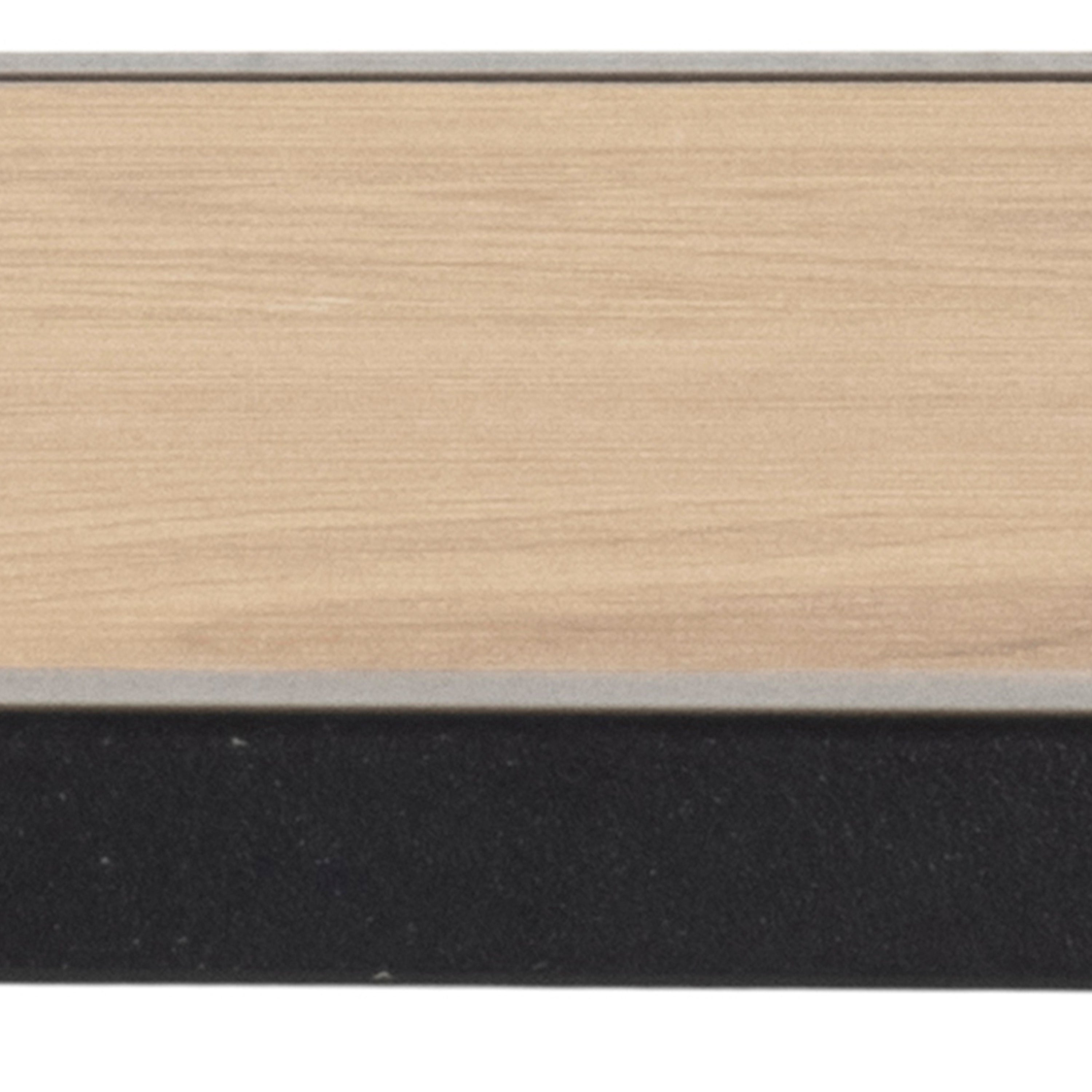 Seaford Black Metal Coat Rack with Oak Top – FTG, view 7