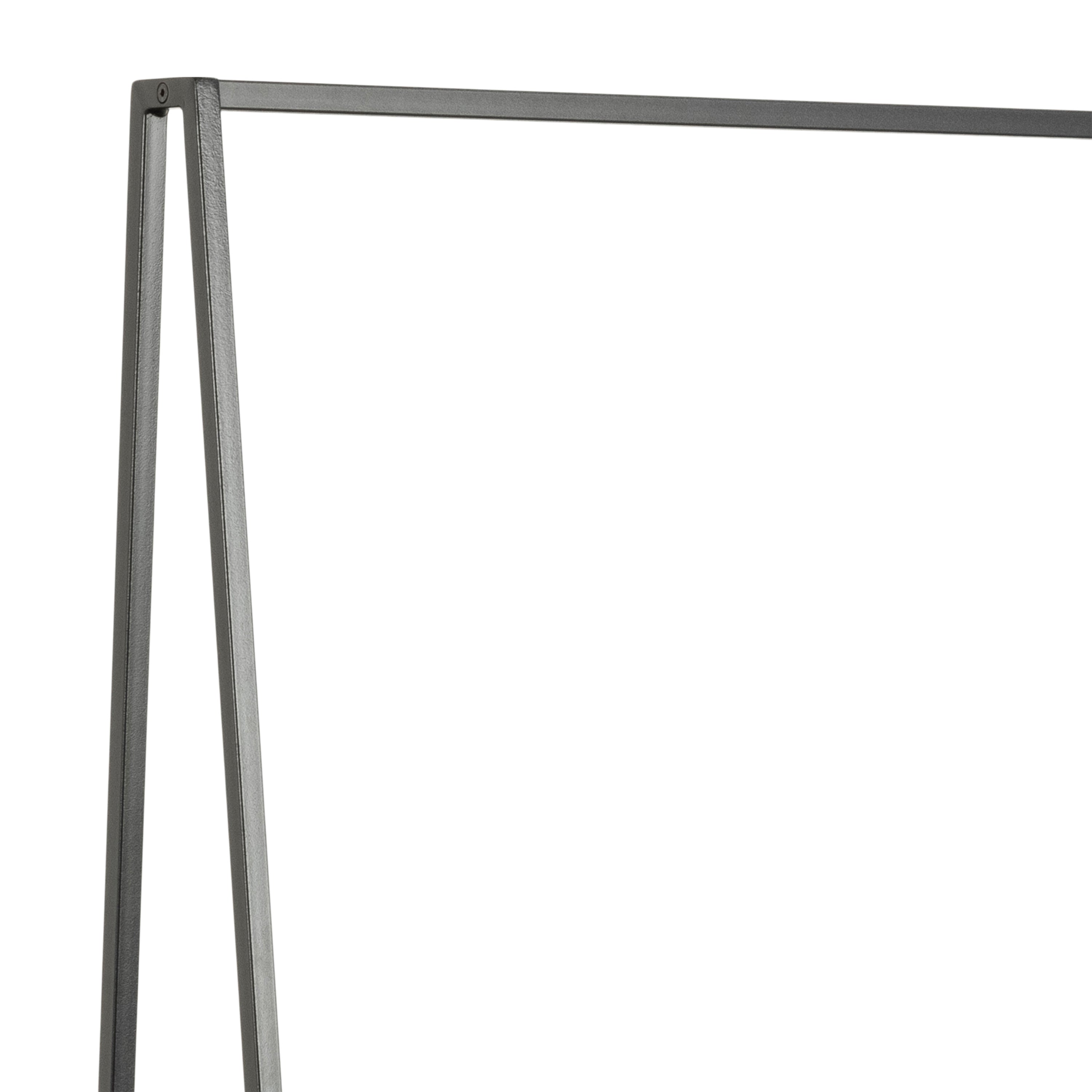 Seaford Black Metal Clothes Rack with 2 Oak Shelves – FTG, view 6