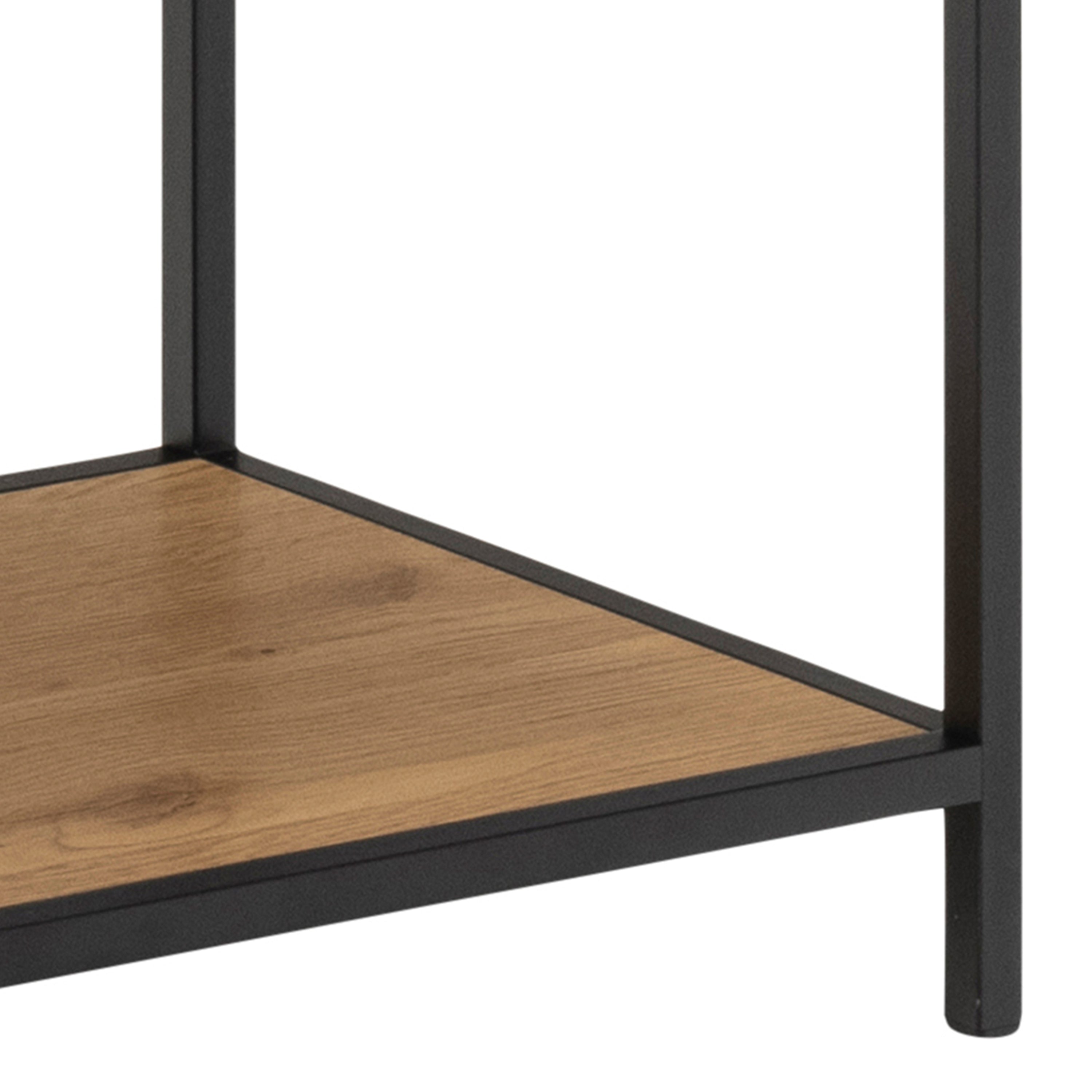 Seaford Bookcase with 4 Shelves in Black and Oak – FTG, view 9