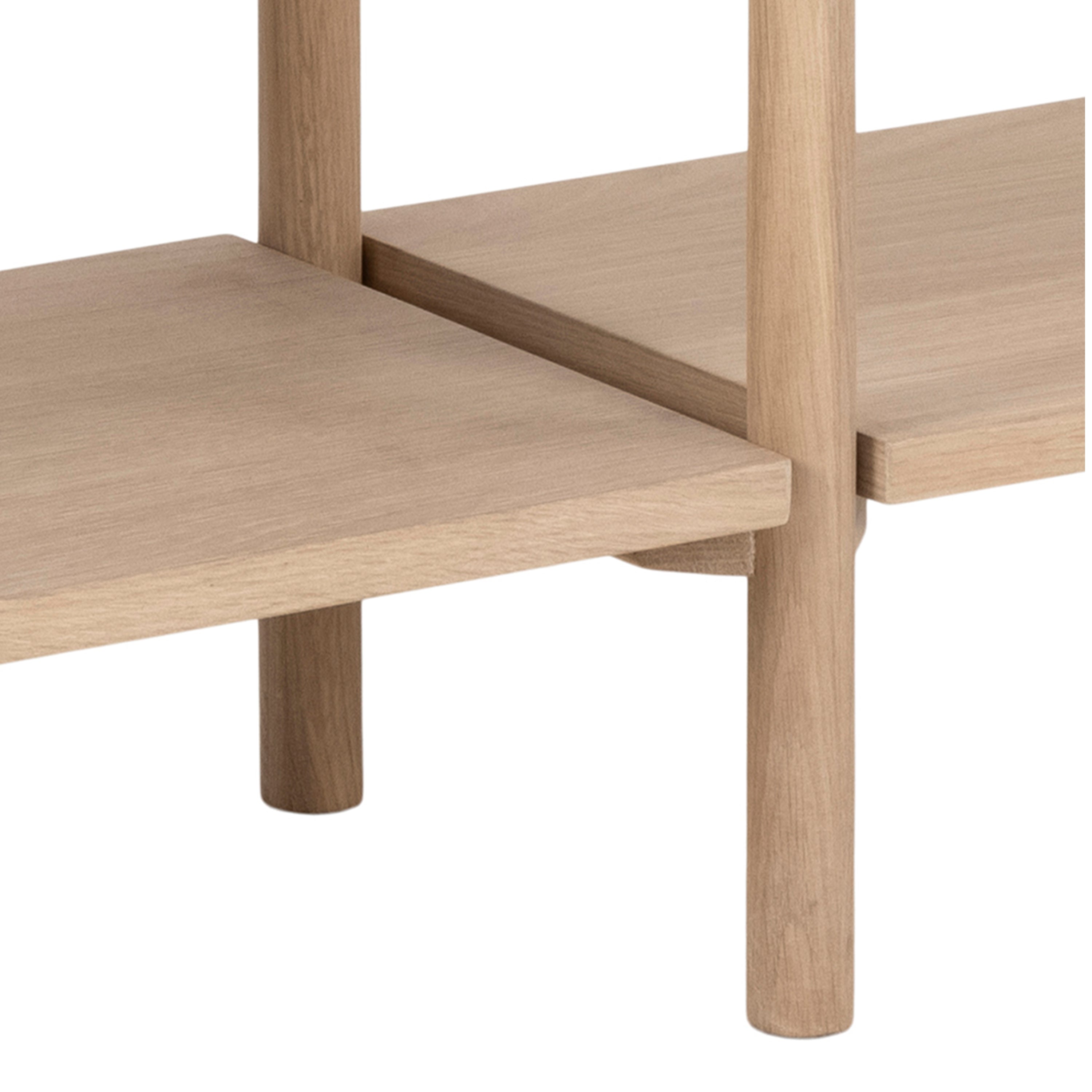 Braidwood Bookcase with 4 Shelves in White Oak Veneer