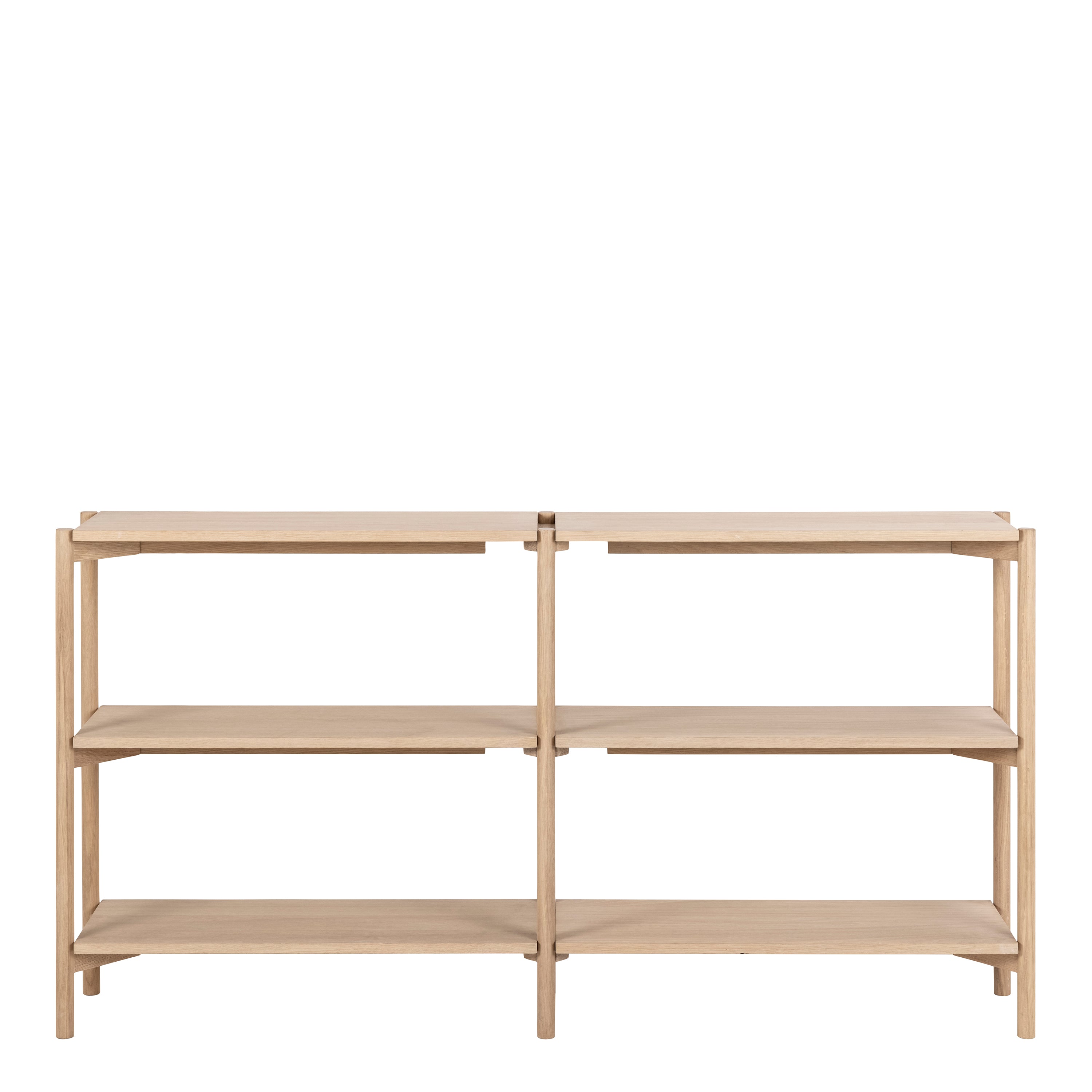 Braidwood Bookcase with 4 Shelves in White Oak Veneer