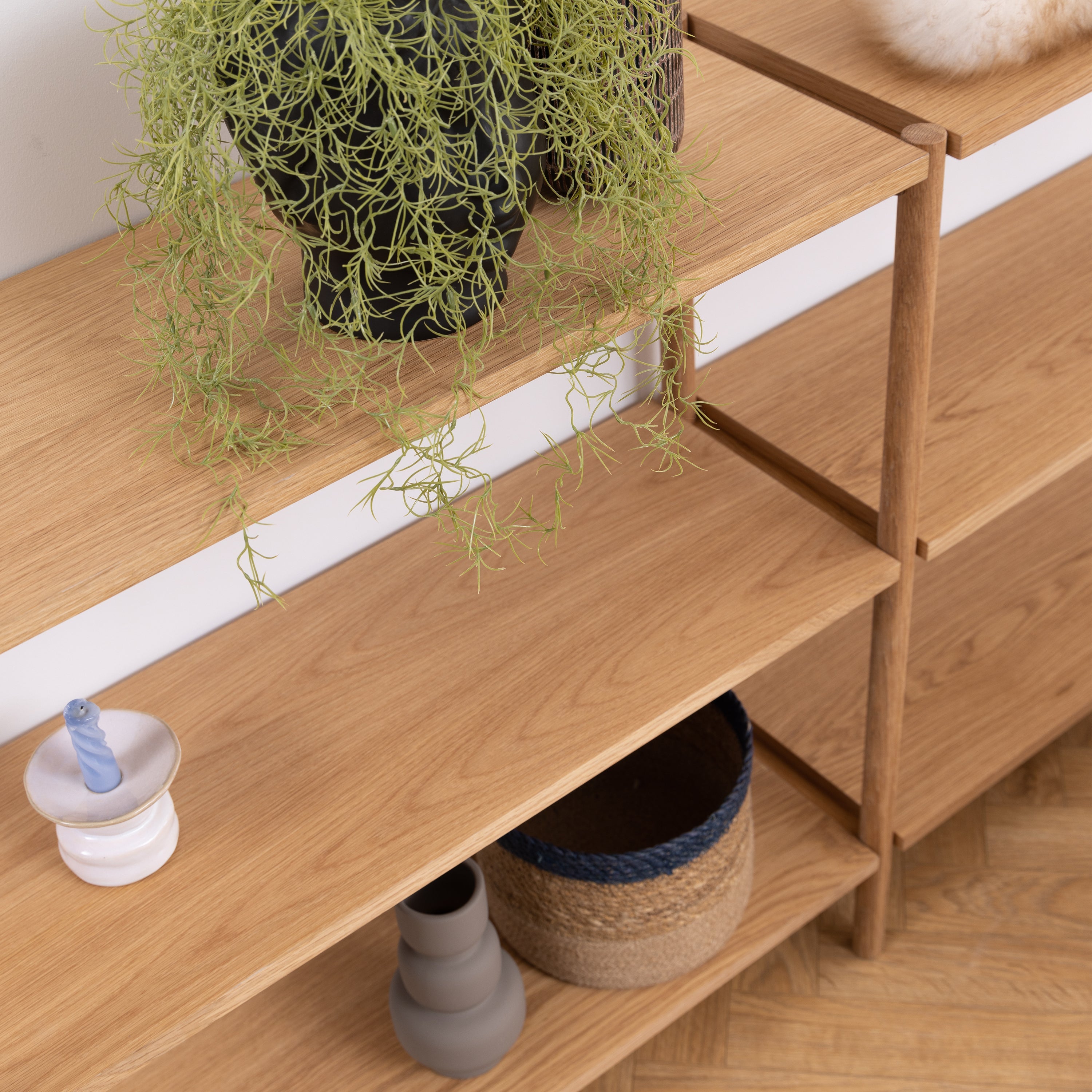 Braidwood Bookcase with 4 Shelves in Oak – FTG, view 6