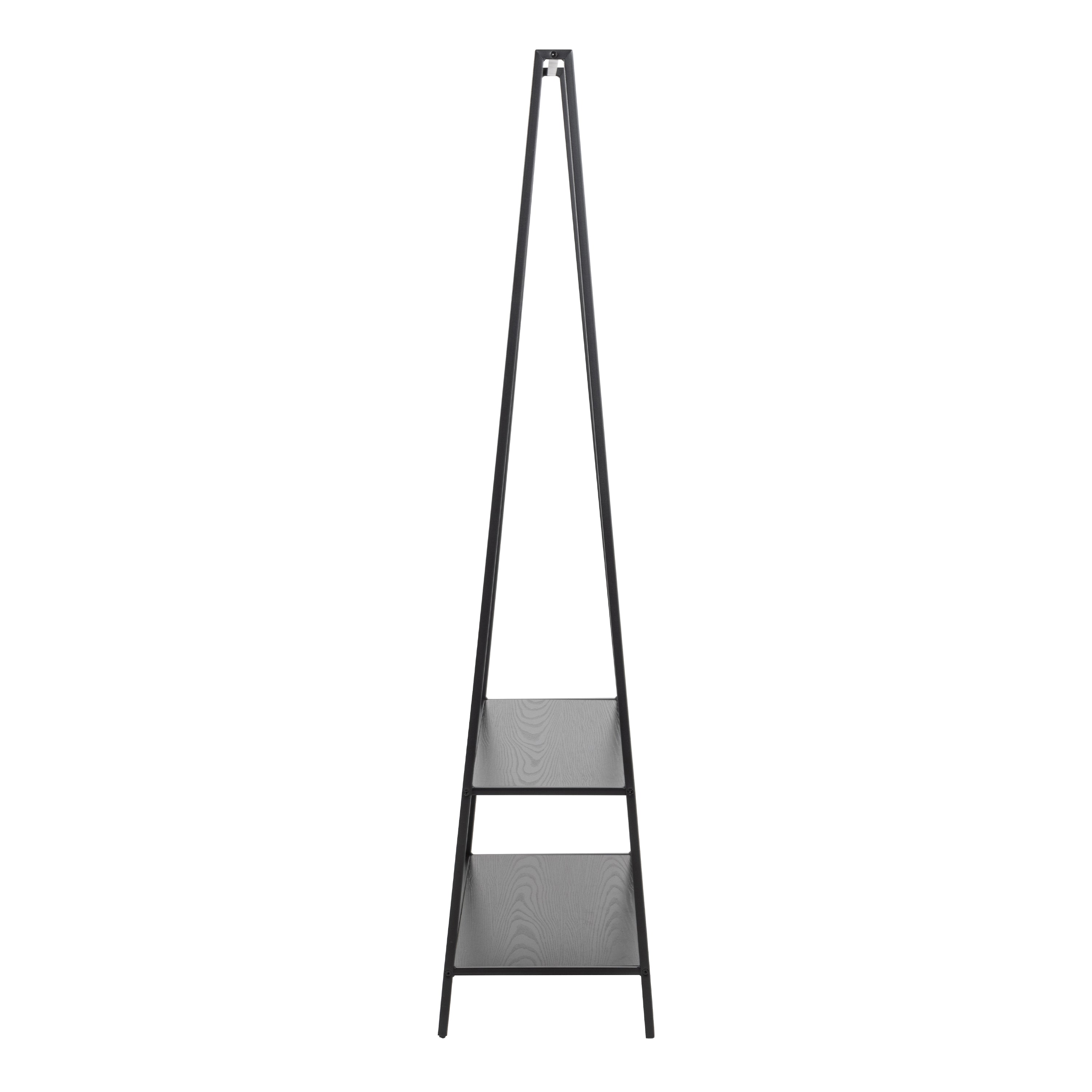 Seaford Clothes Rack with 2 shelves in Black – FTG, view 3