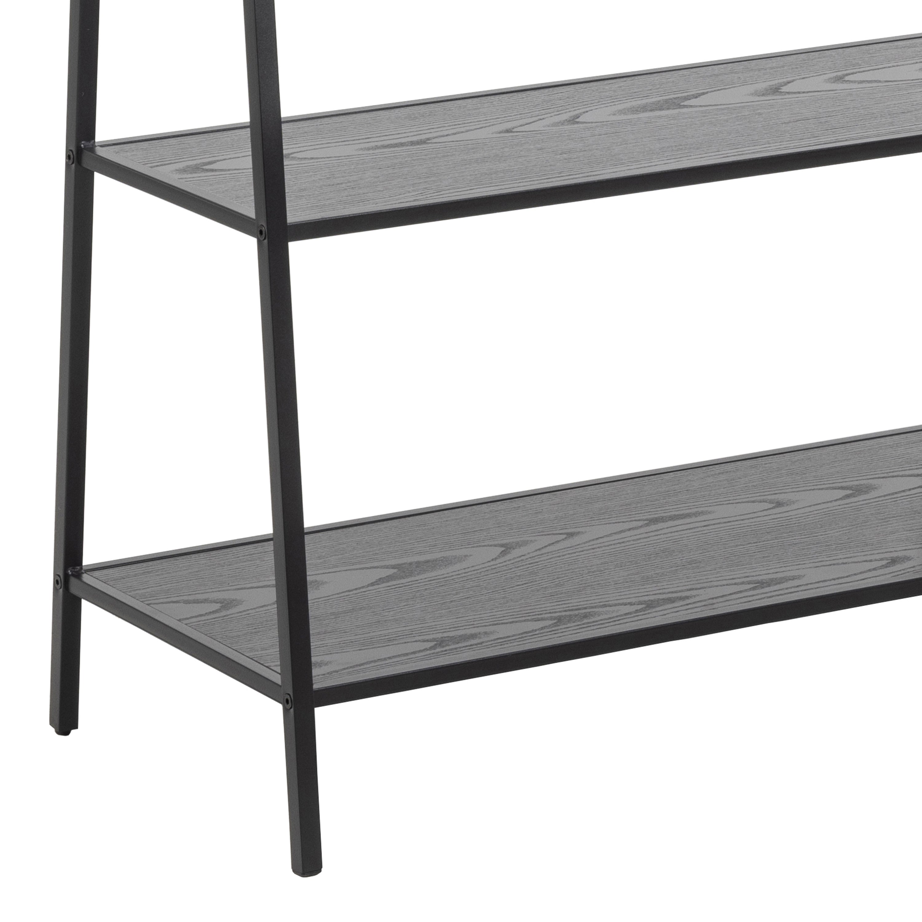 Seaford Clothes Rack with 2 shelves in Black – FTG, view 7
