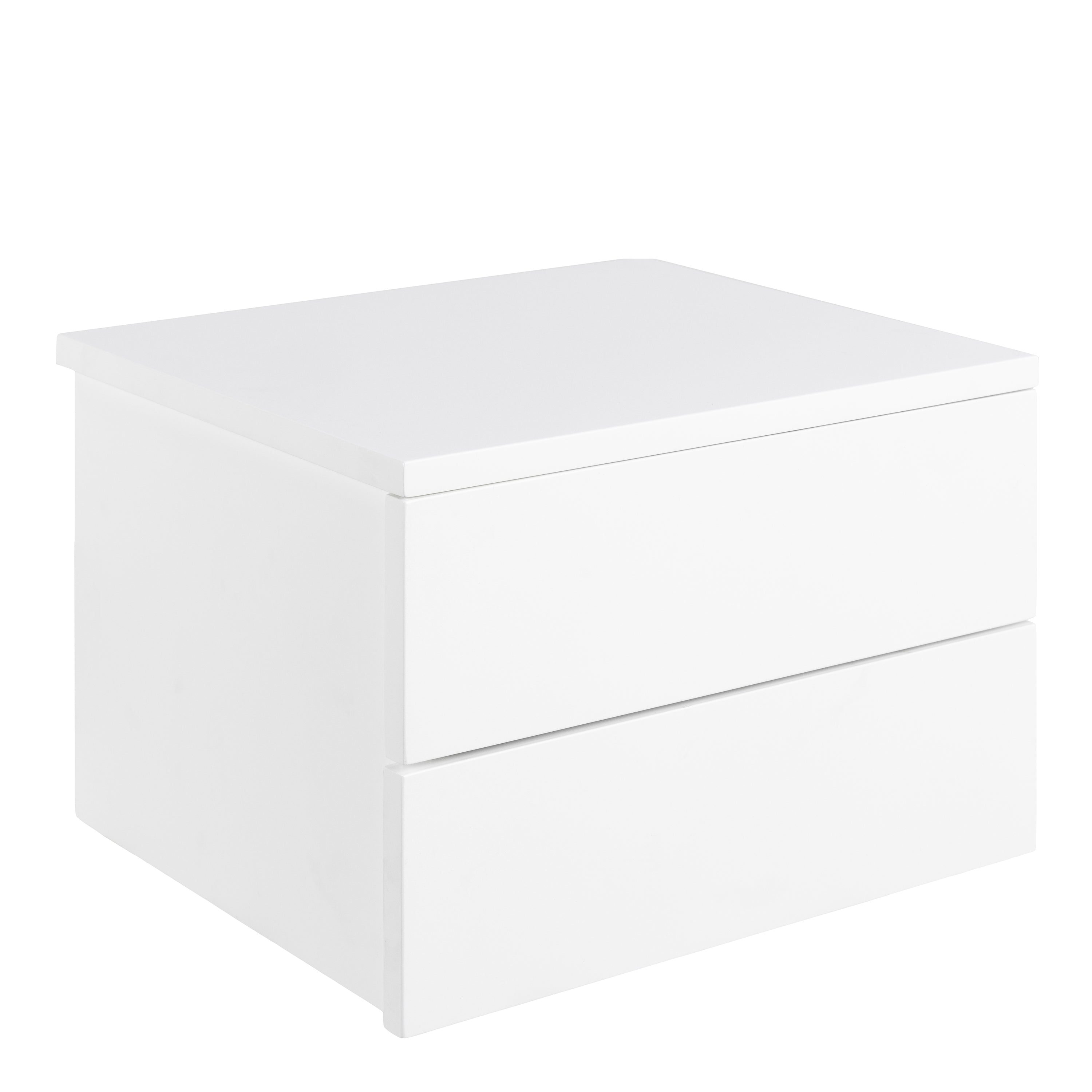 Avignon Bedside Table with 2 Drawers in White – FTG
