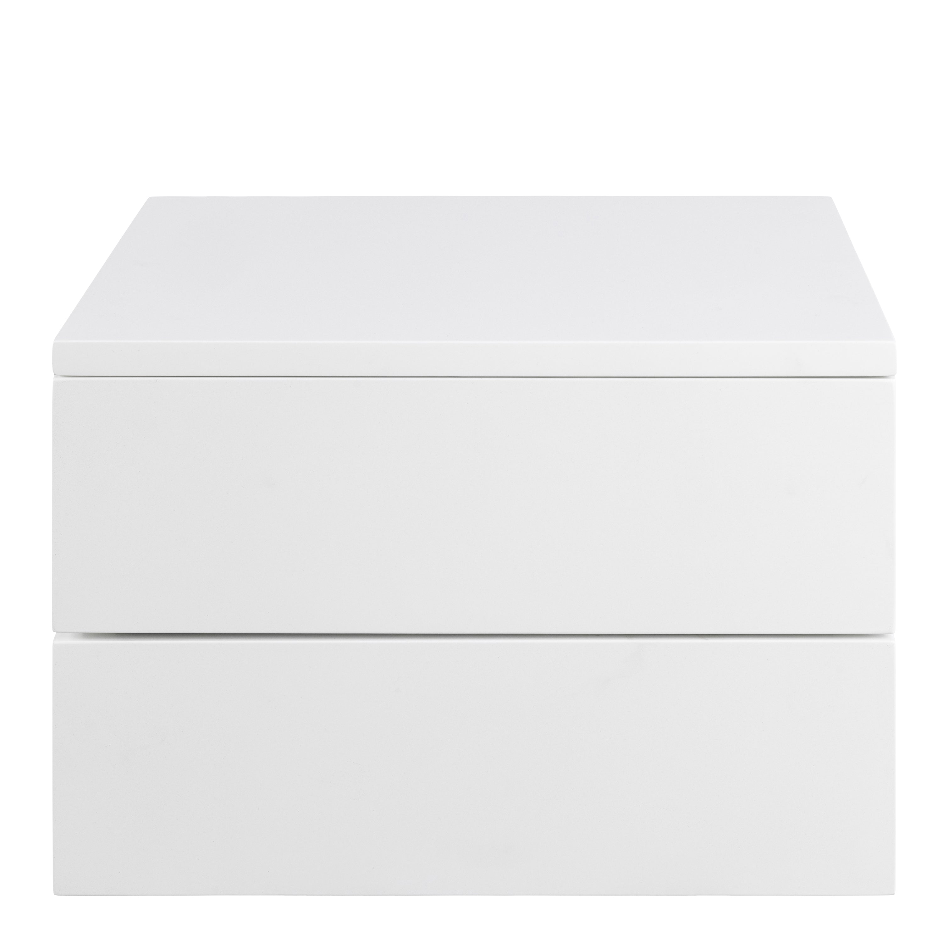 Avignon Bedside Table with 2 Drawers in White – FTG, view 2