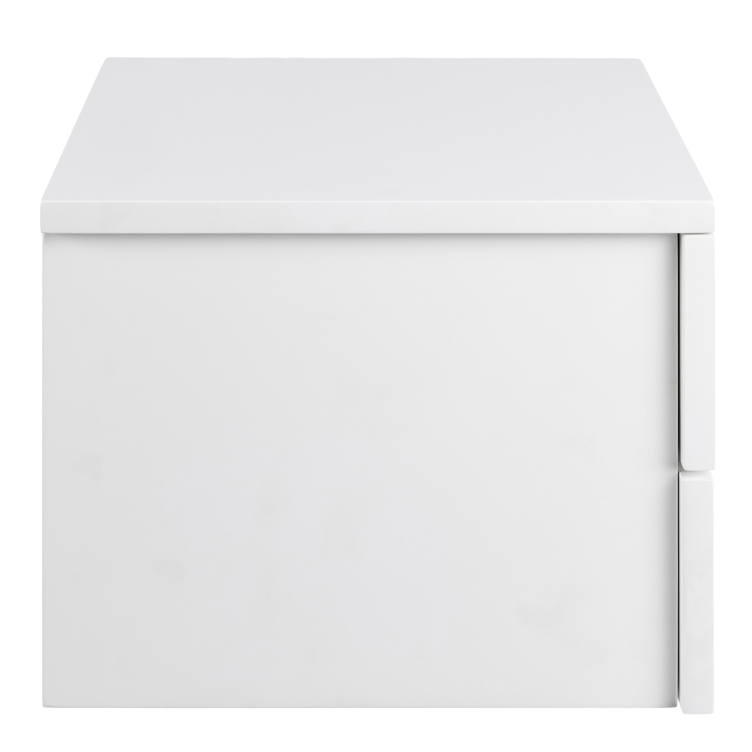 Avignon Bedside Table with 2 Drawers in White – FTG, view 3