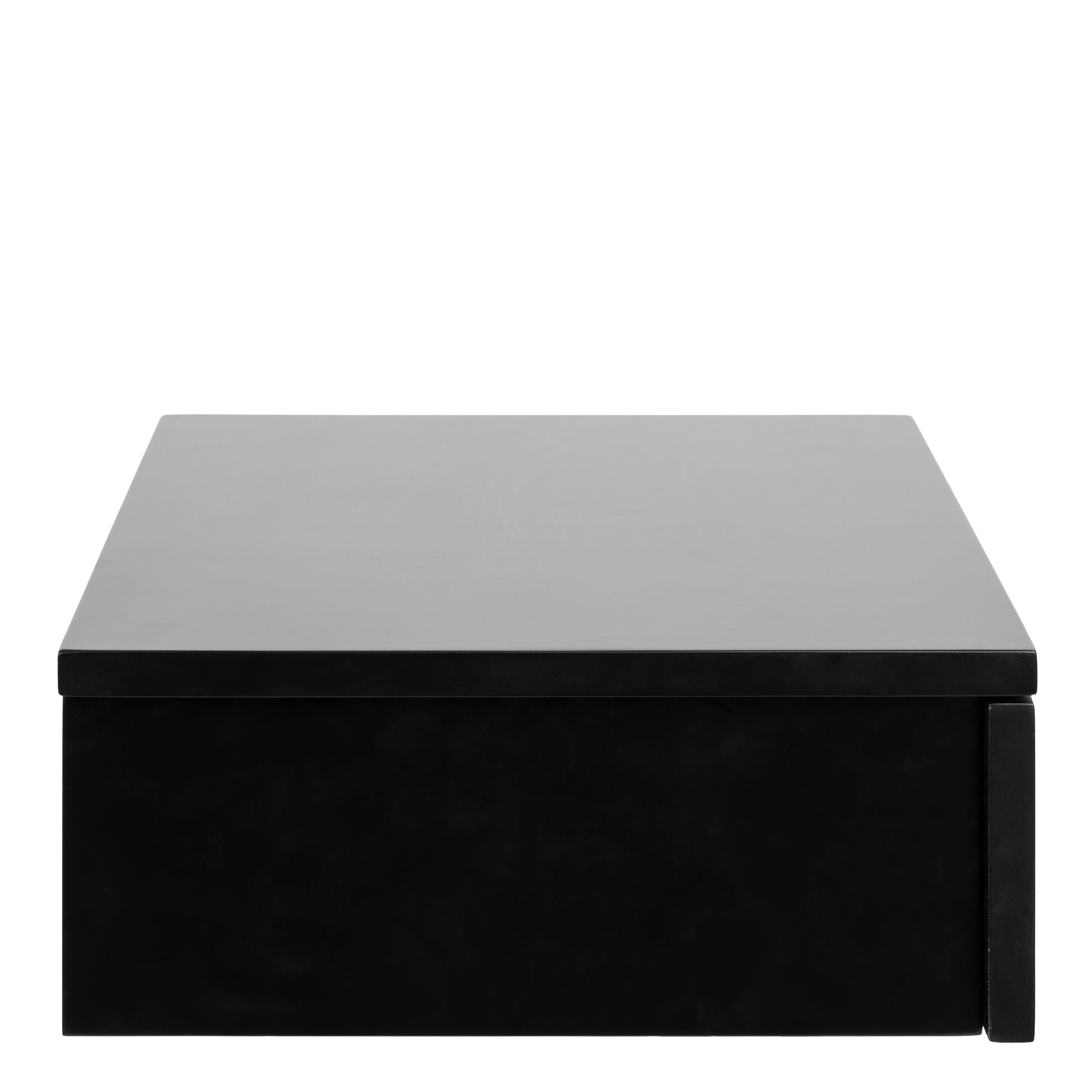 Avignon Square Bedside Table with 1 Drawer in Black – FTG, view 3