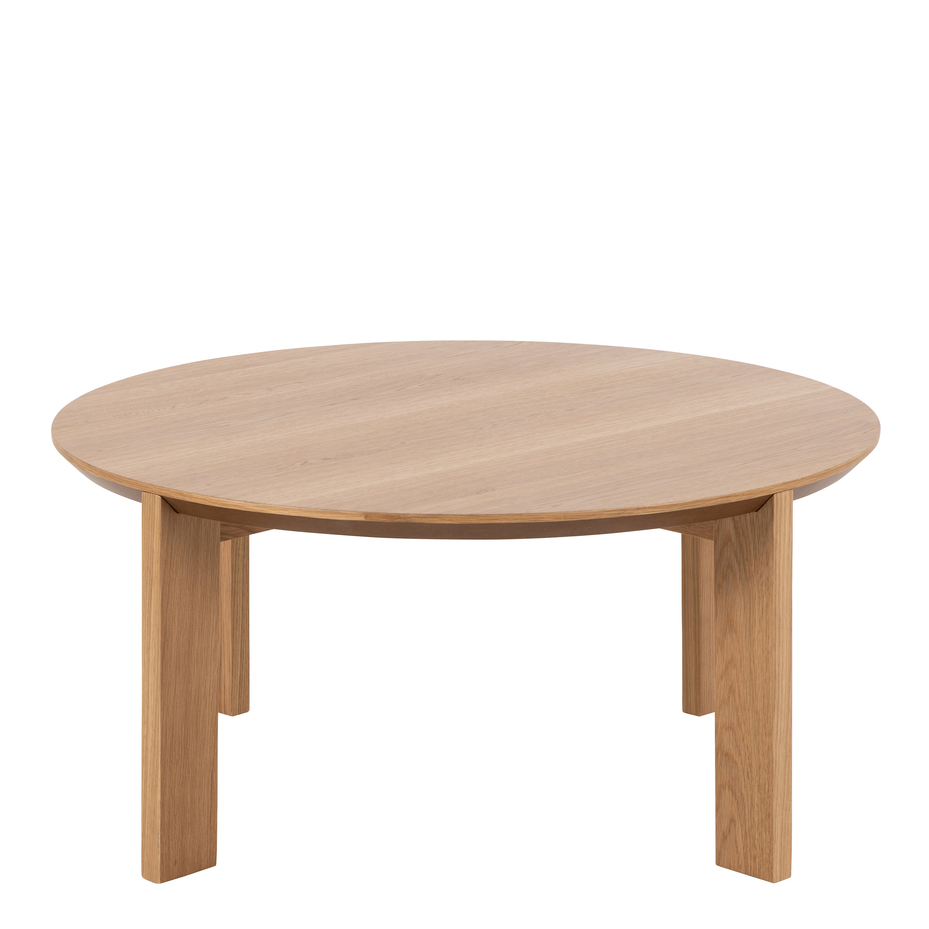 Maxime Round Coffee Table in Matt Oak – FTG, view 3