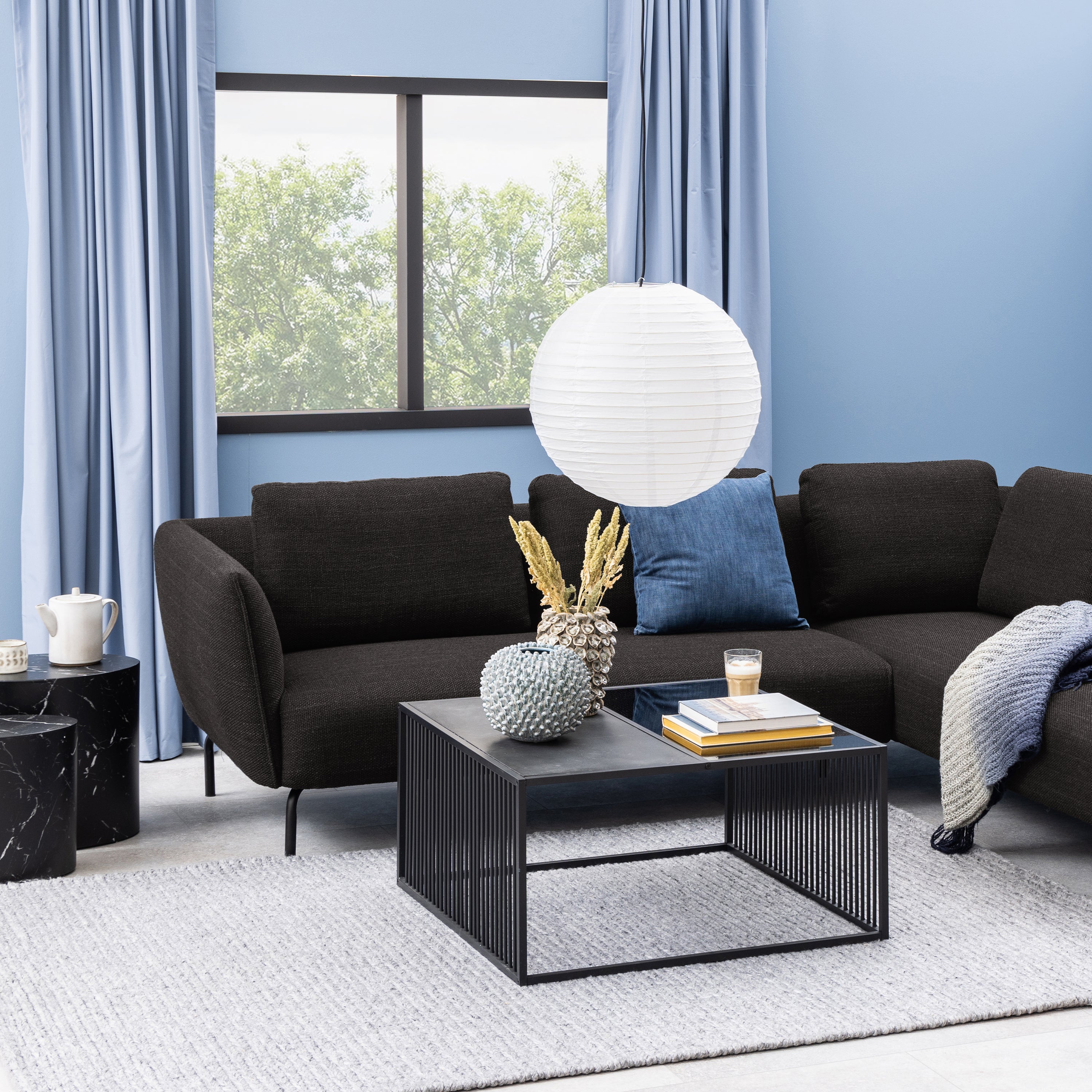 Strington Square Coffee Table in Black – FTG, view 4
