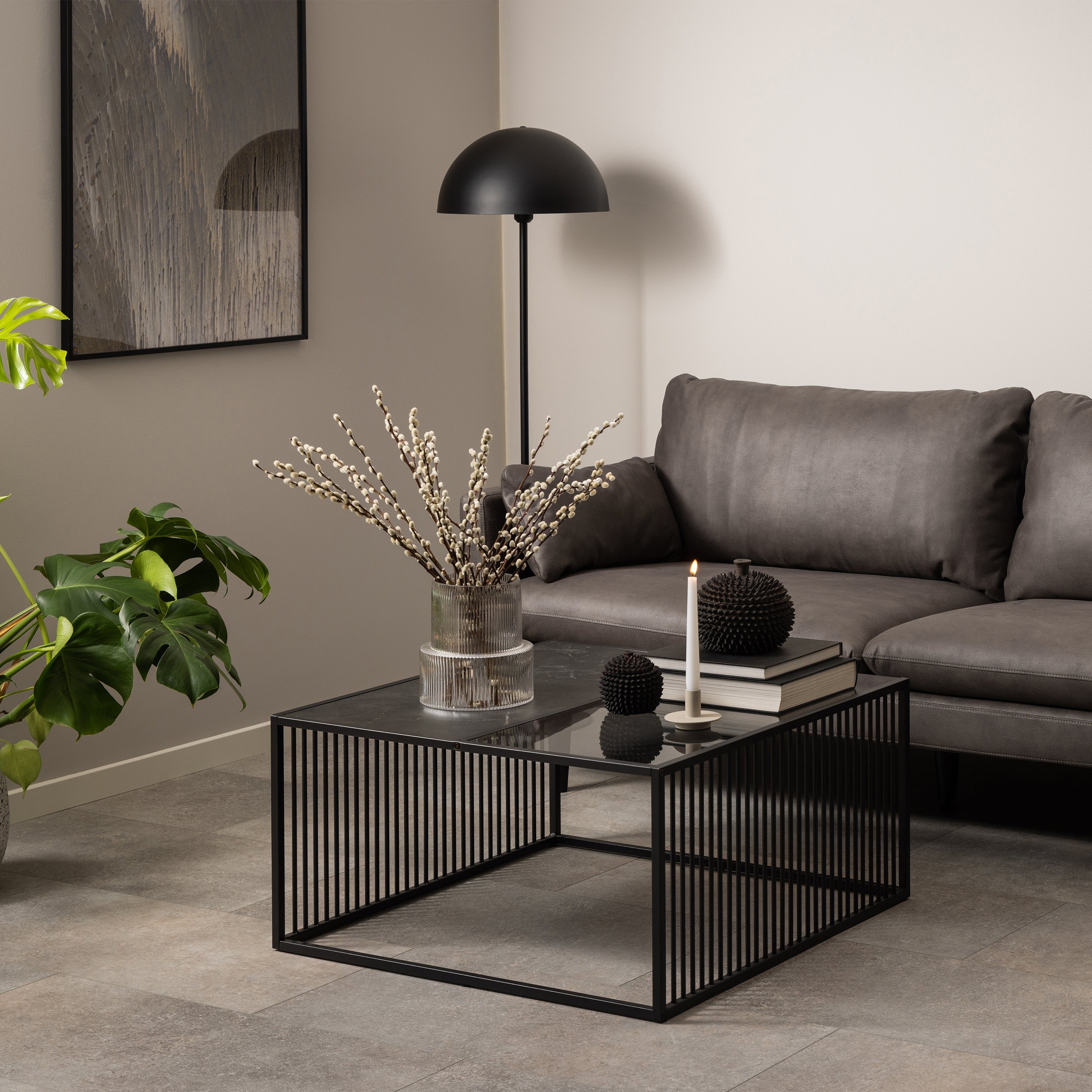 Strington Square Coffee Table in Black – FTG, view 5