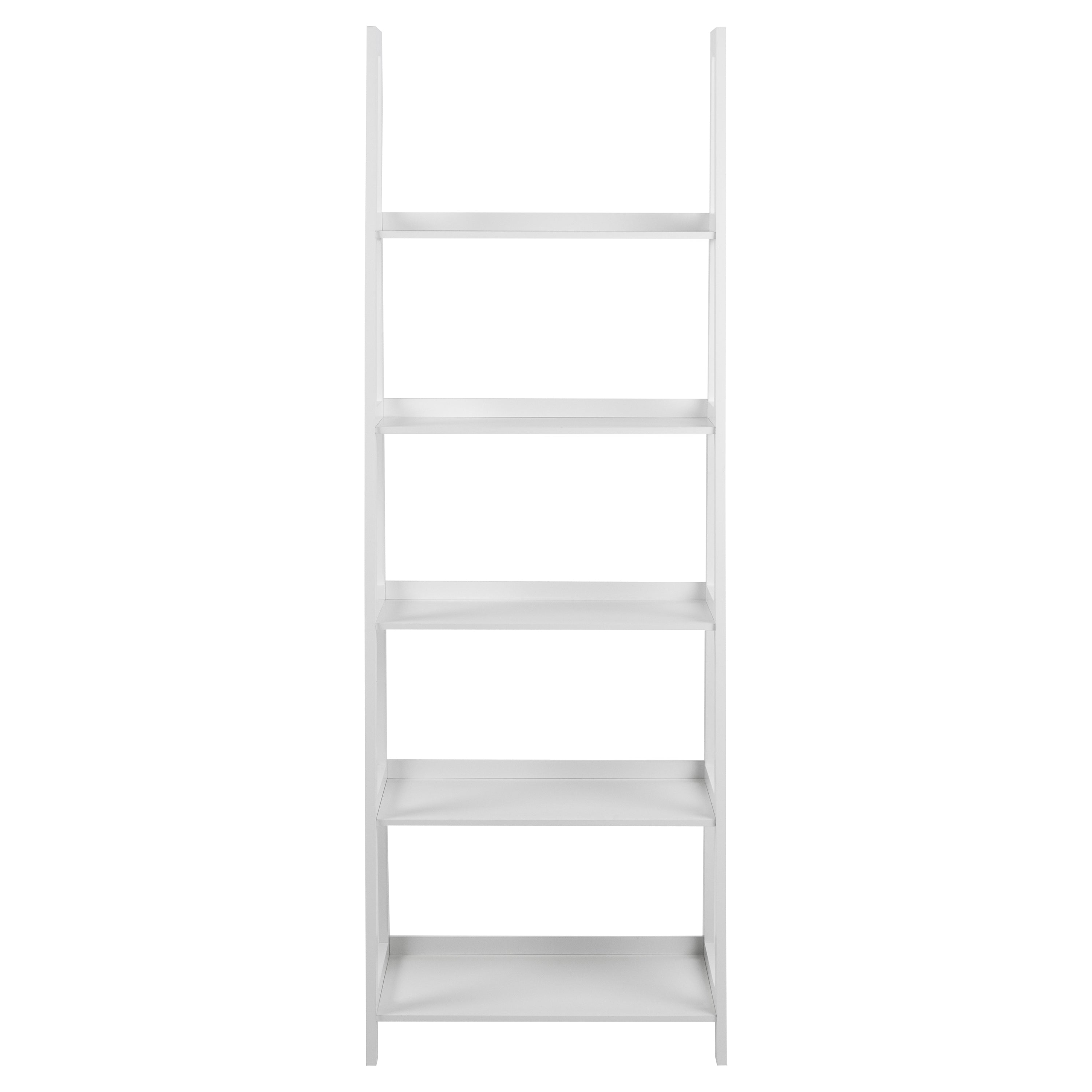 Wally Bookcase with 5 shelves in White – FTG, view 2