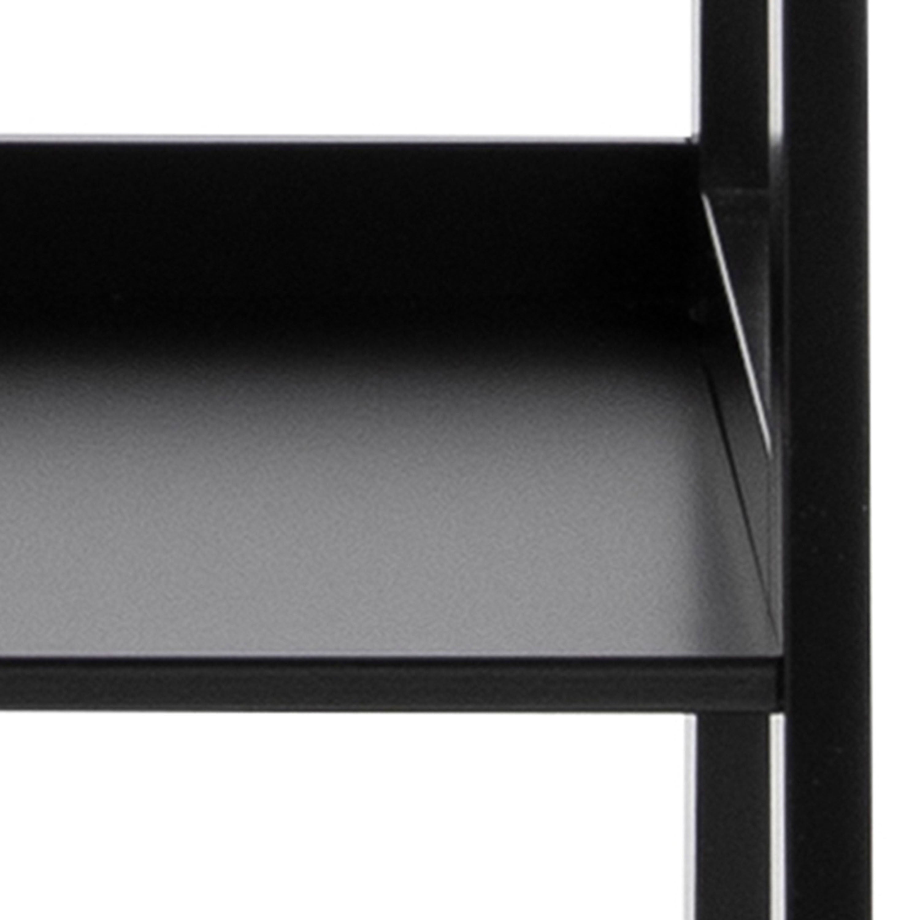 Wally Bookcase with 5 Shelves in Black – FTG, view 7