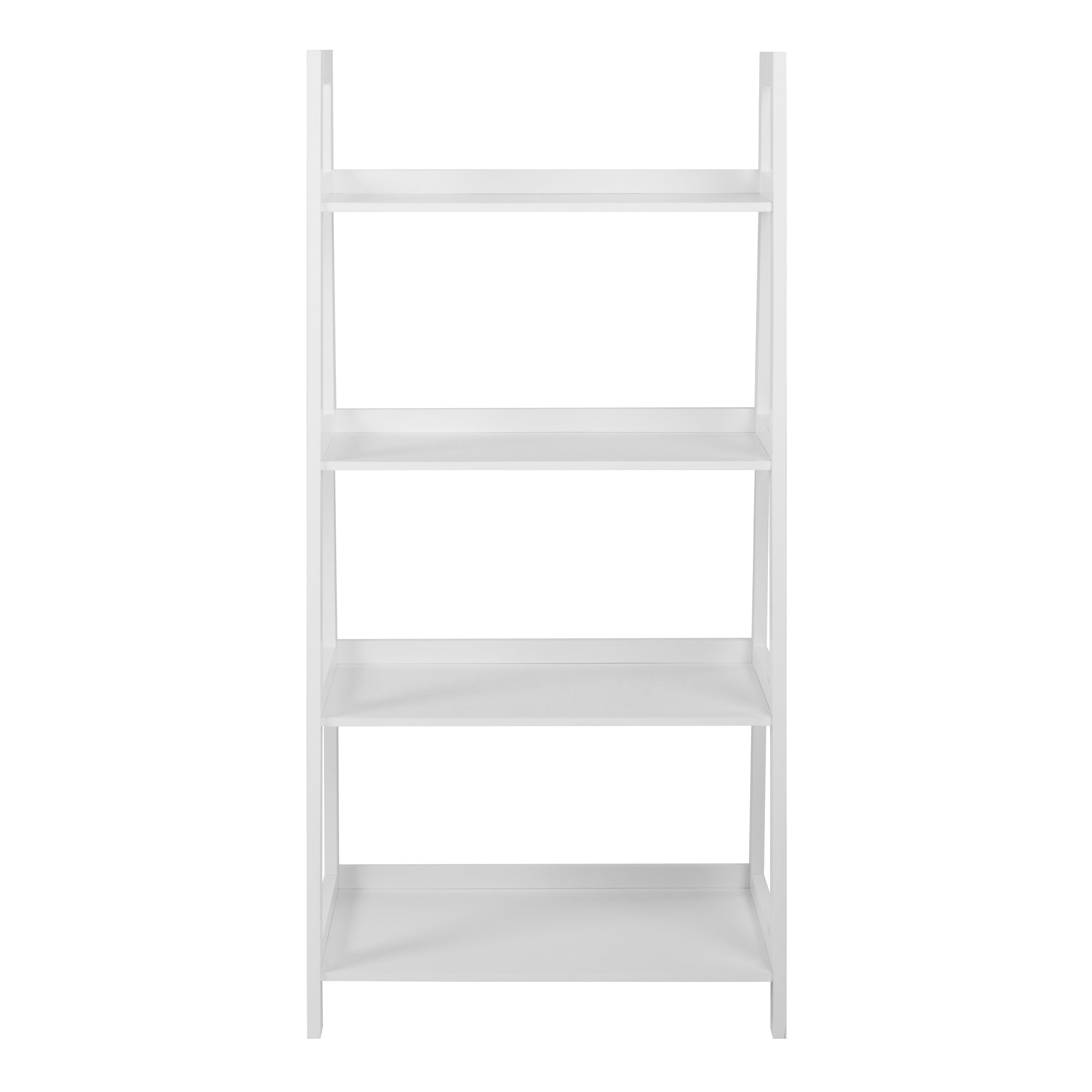 Wally Bookcase with 4 Shelves in White – FTG, view 2