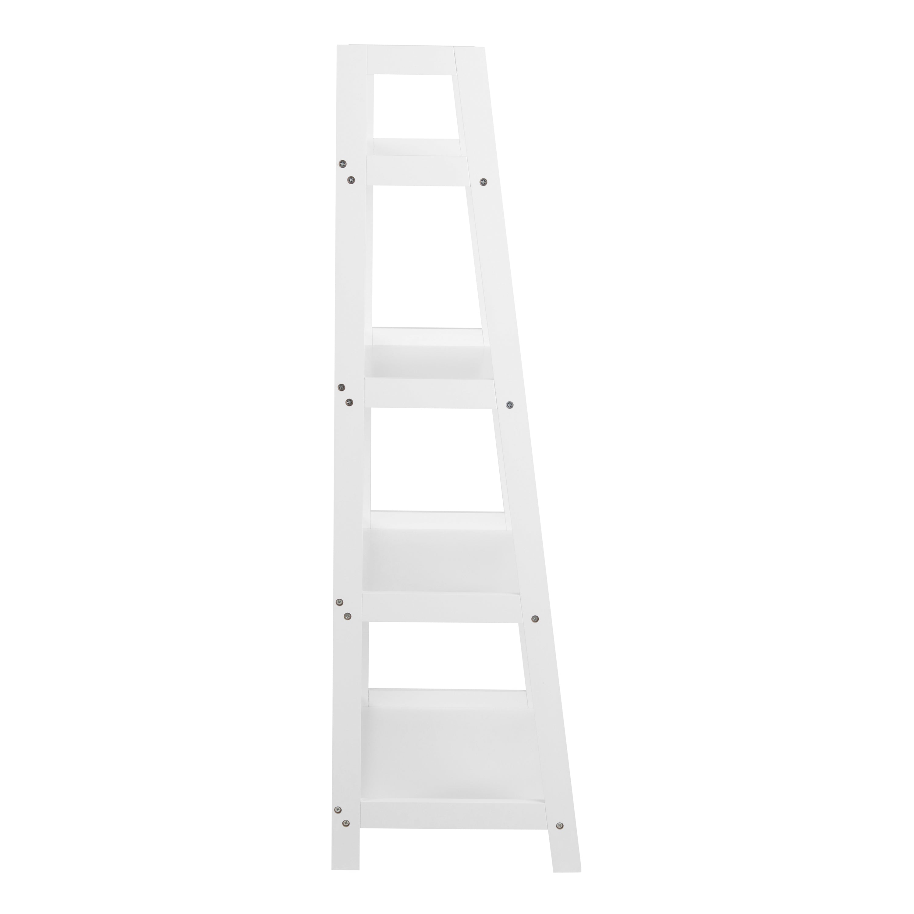 Wally Bookcase with 4 Shelves in White – FTG, view 3