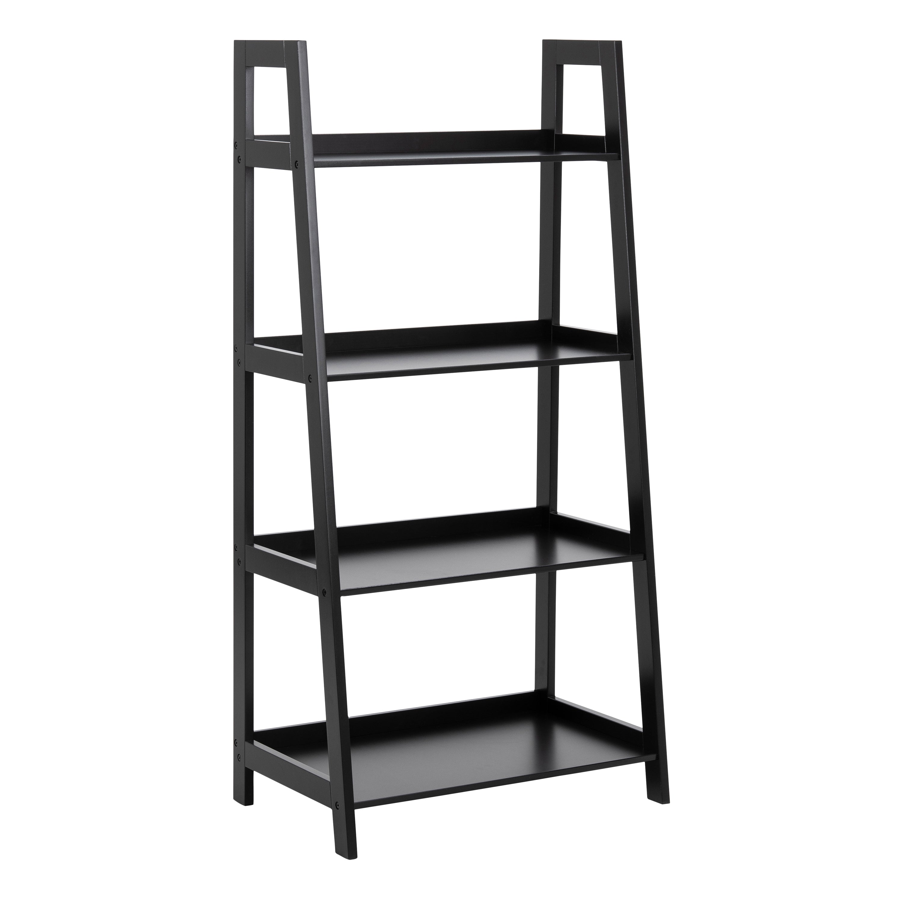 Wally Bookcase with 4 Shelves in Black – FTG