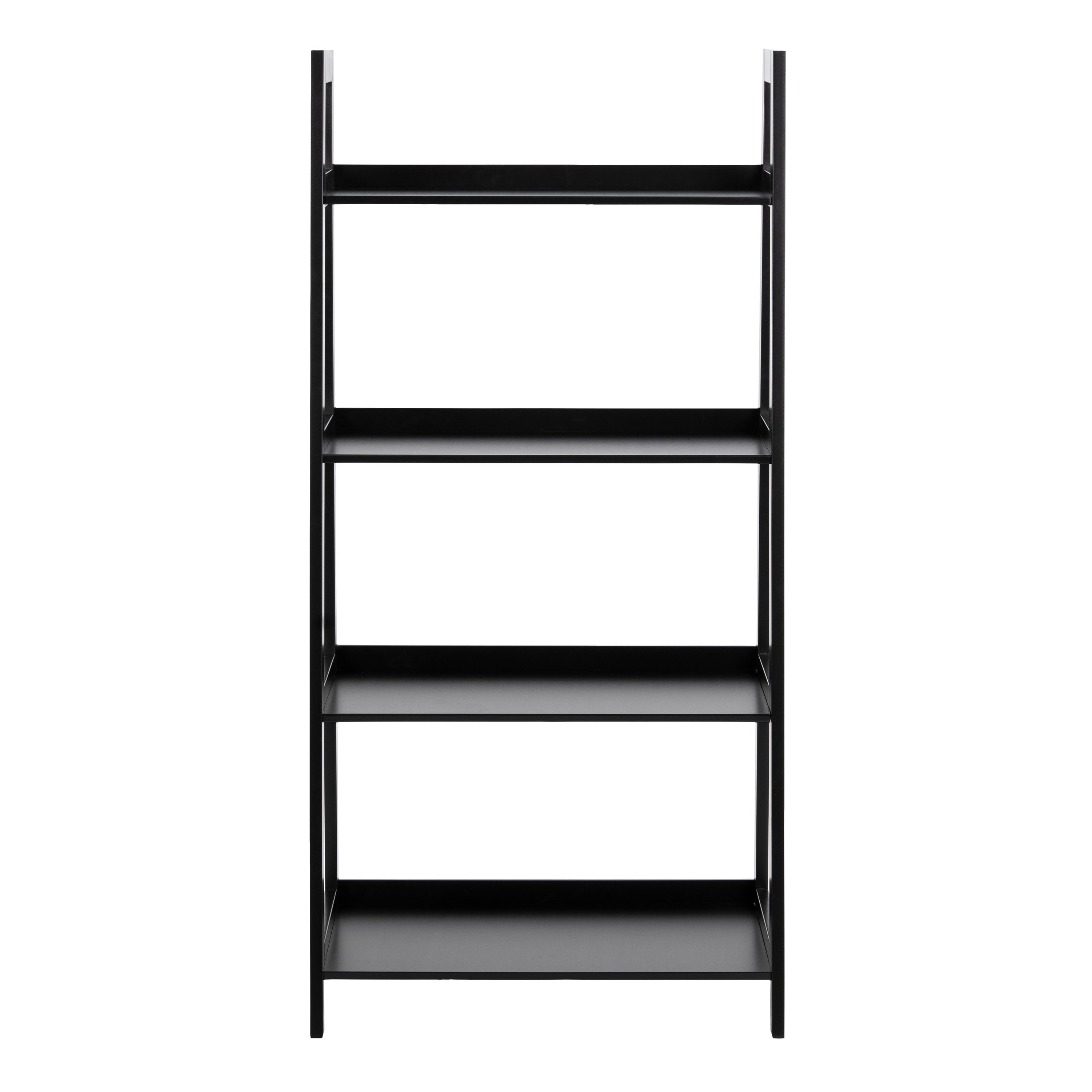 Wally Bookcase with 4 Shelves in Black – FTG, view 2