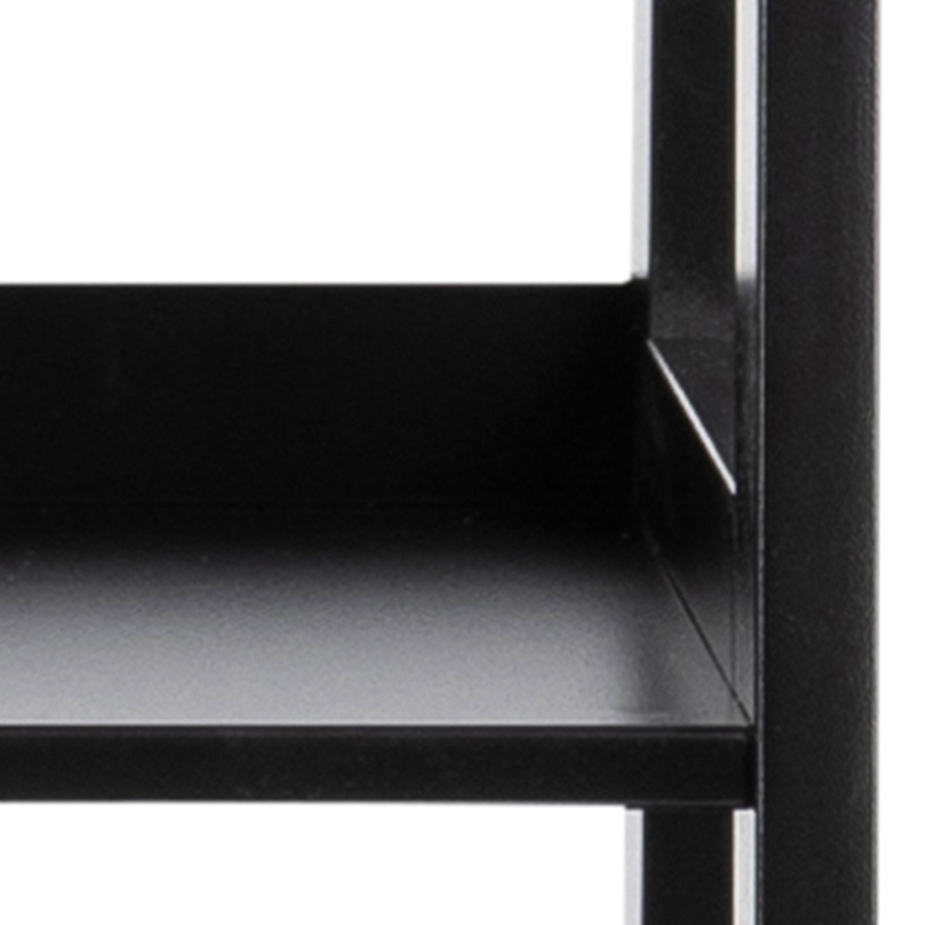Wally Bookcase with 4 Shelves in Black – FTG, view 8