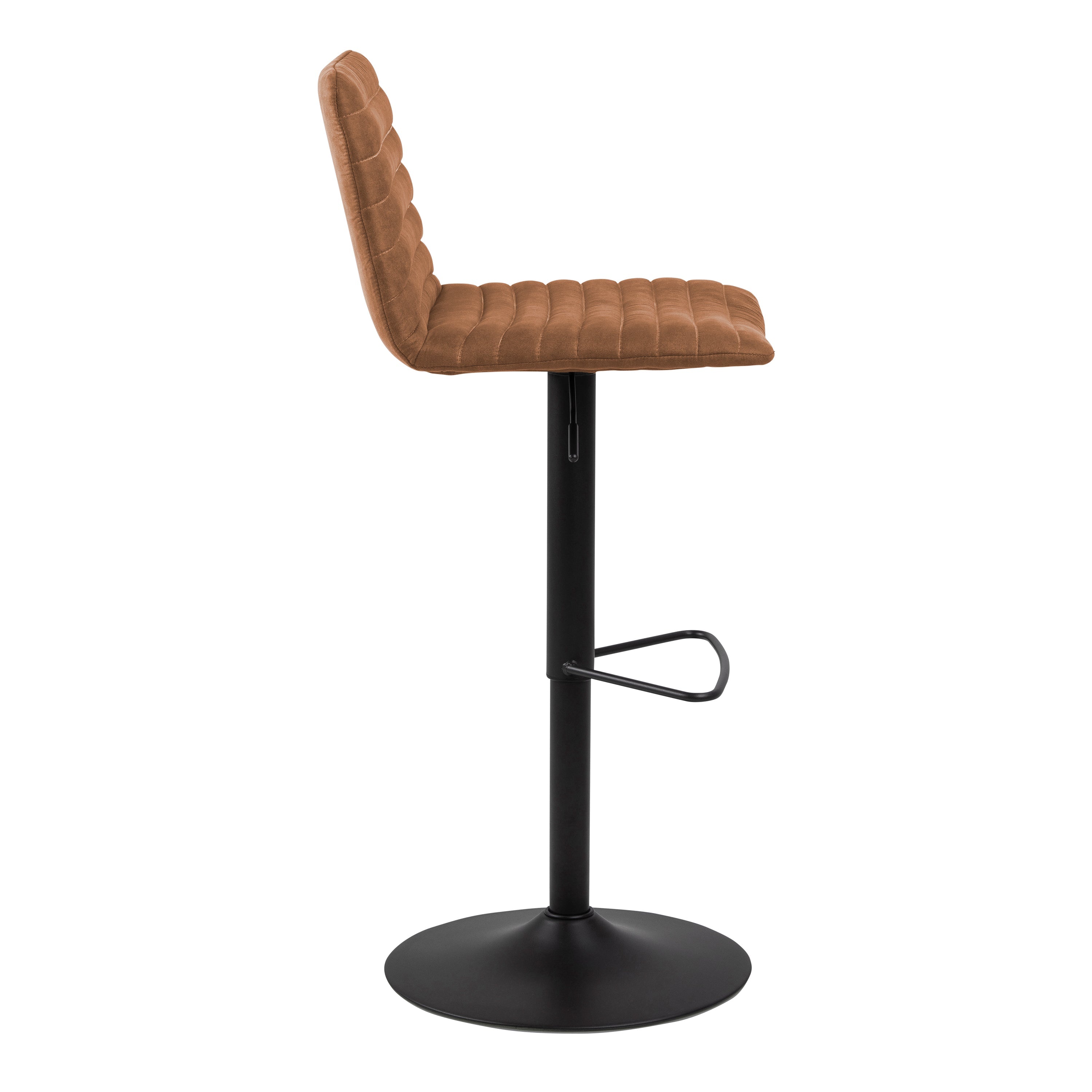 Kimmy Bar Stool with Brown Fabric in Set of 2 – FTG, view 3