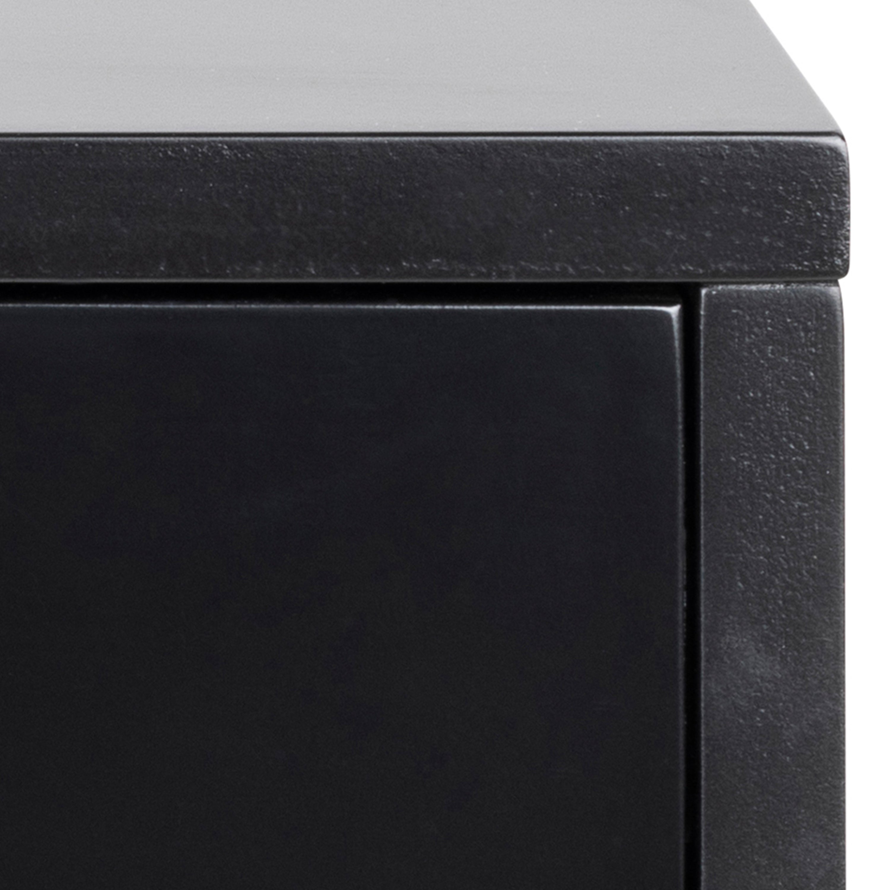 Cholet Square Bedside Table with 1 Drawer in Black – FTG, view 6