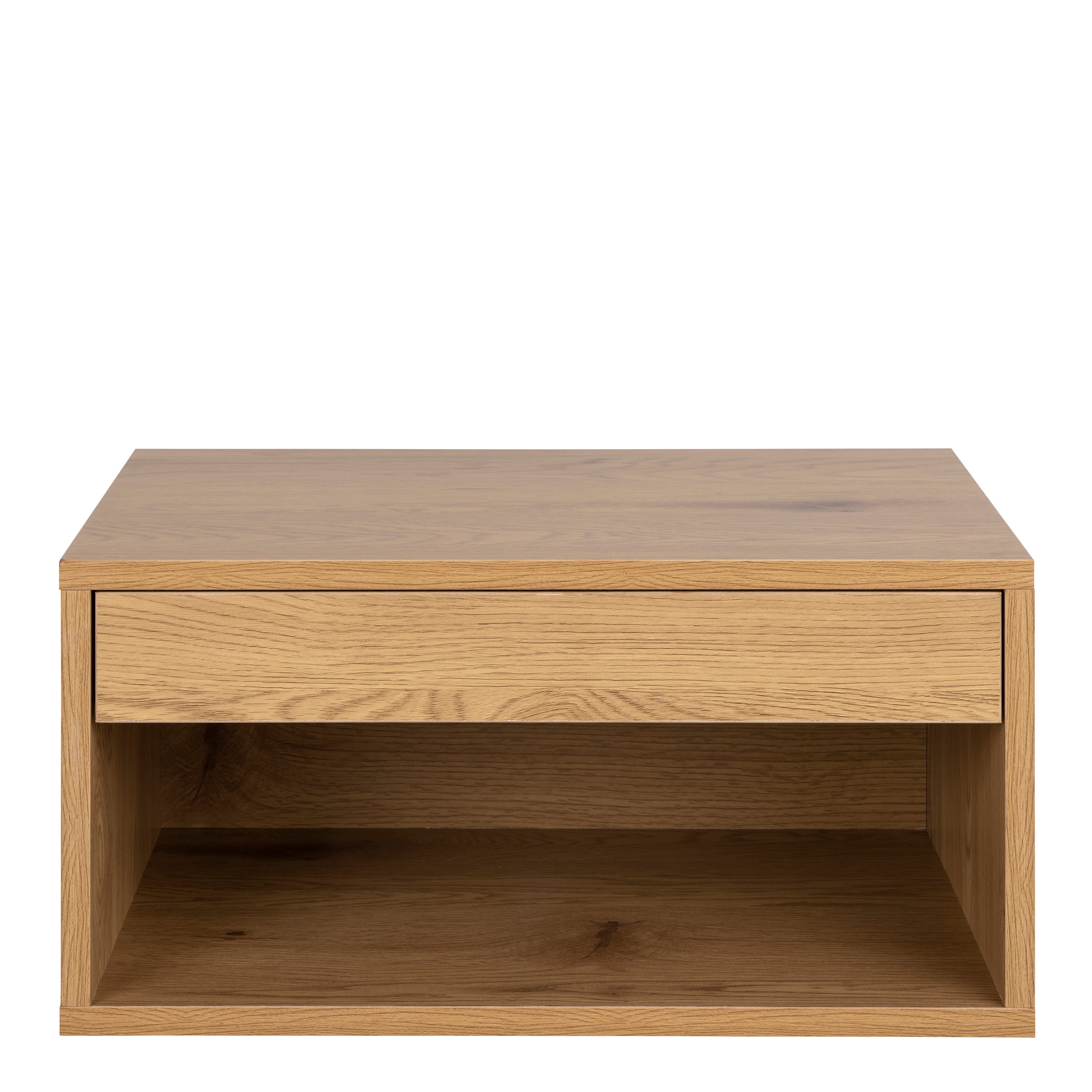 Cholet Square Bedside Table with 1 Drawer in Oak – FTG, view 2