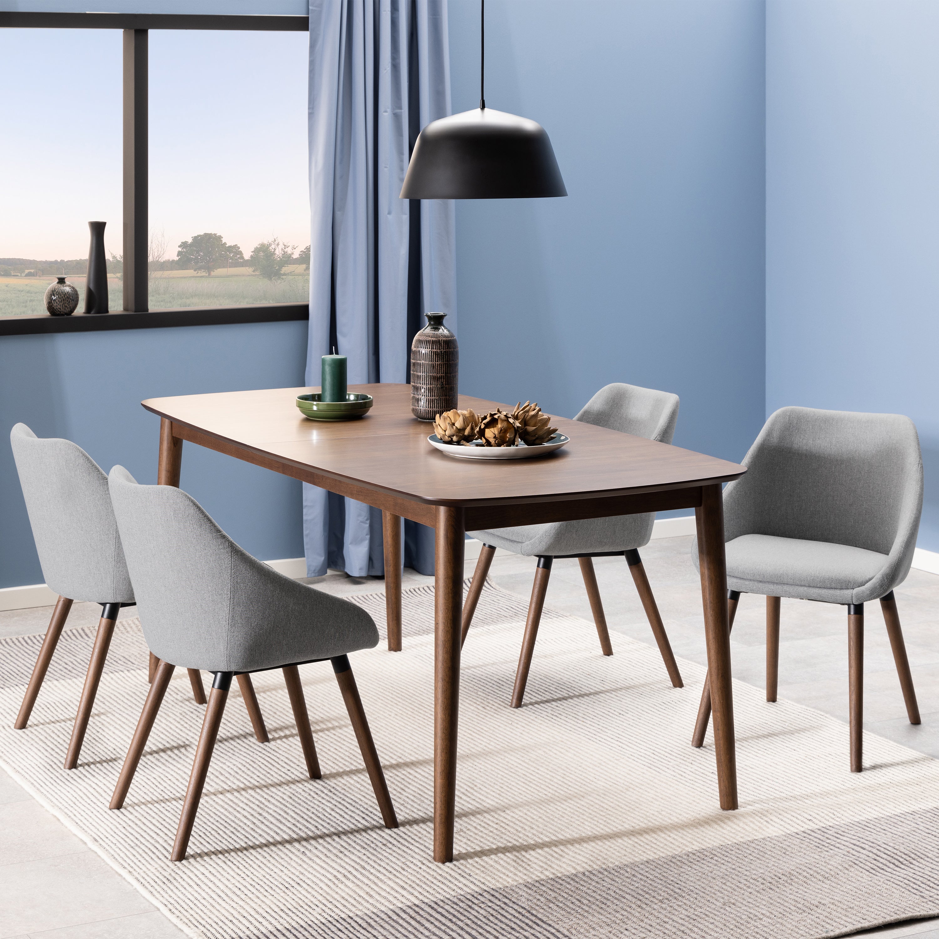 Montreux Rectangular Extending Dining Table in Walnut 180-219 cm – FTG, view 6