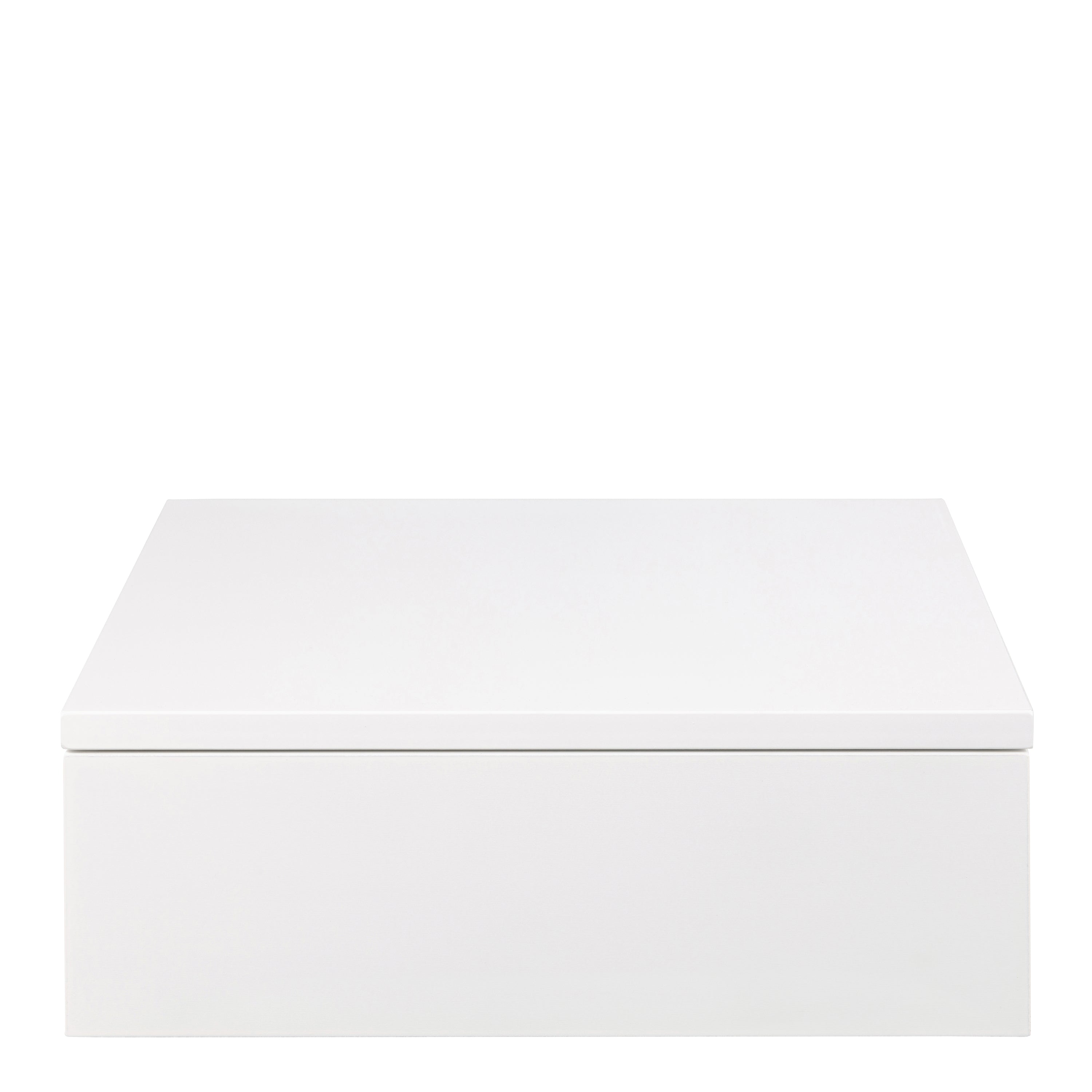 Avignon Square Bedside Table with 1 Drawer in White – FTG, view 2