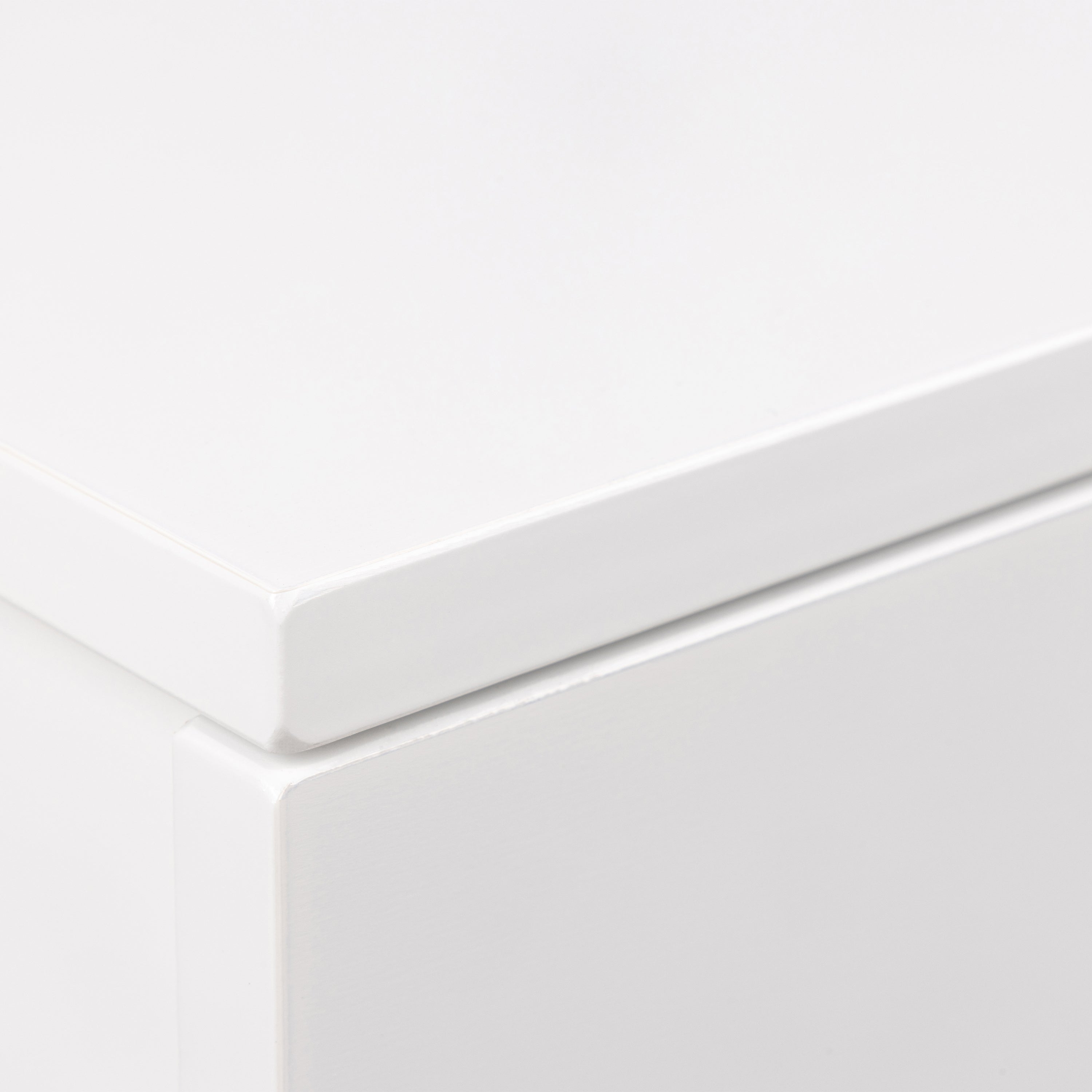 Avignon Square Bedside Table with 1 Drawer in White – FTG, view 5