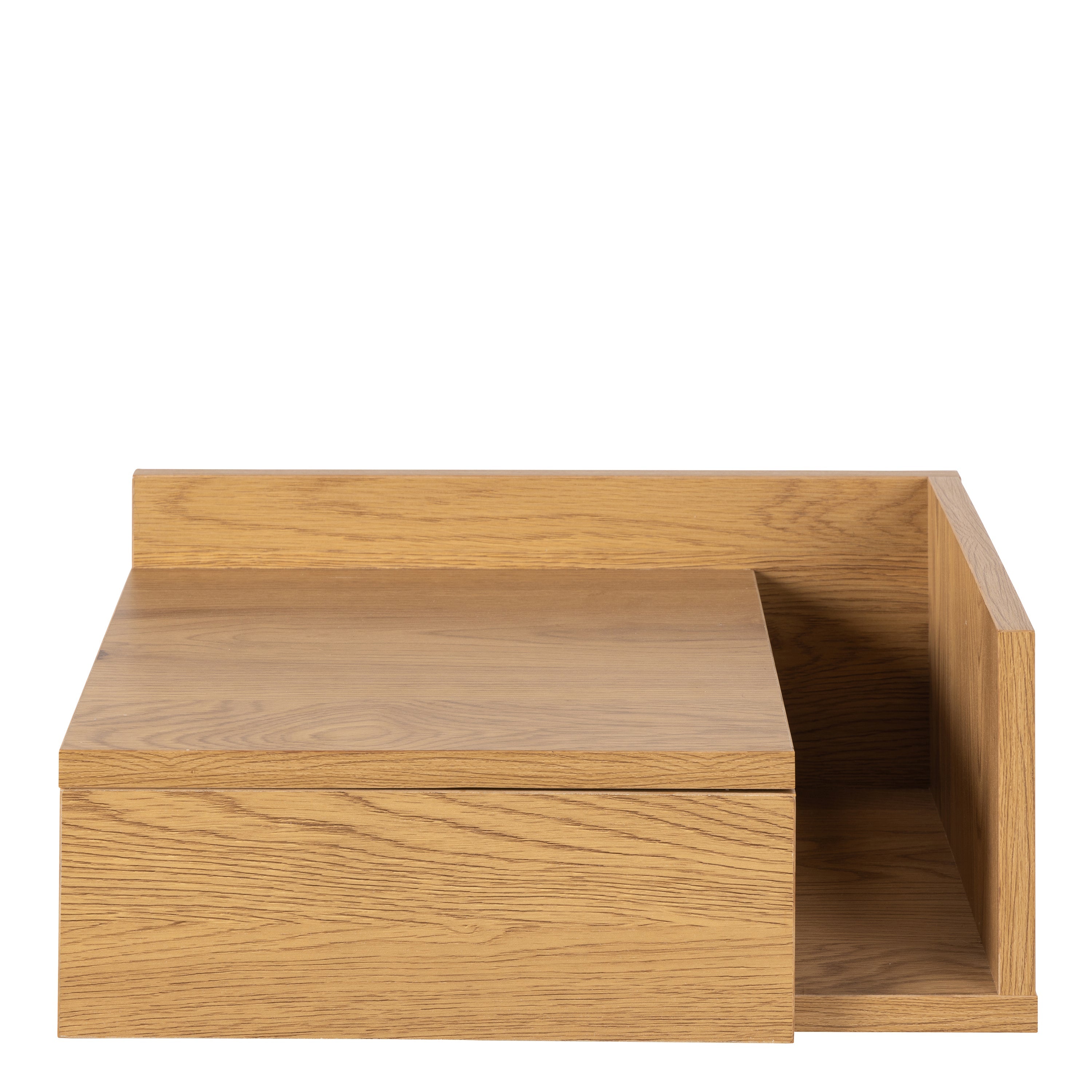 Ashlan Square Bedside Table with 1 Drawers in Oak – FTG, view 5