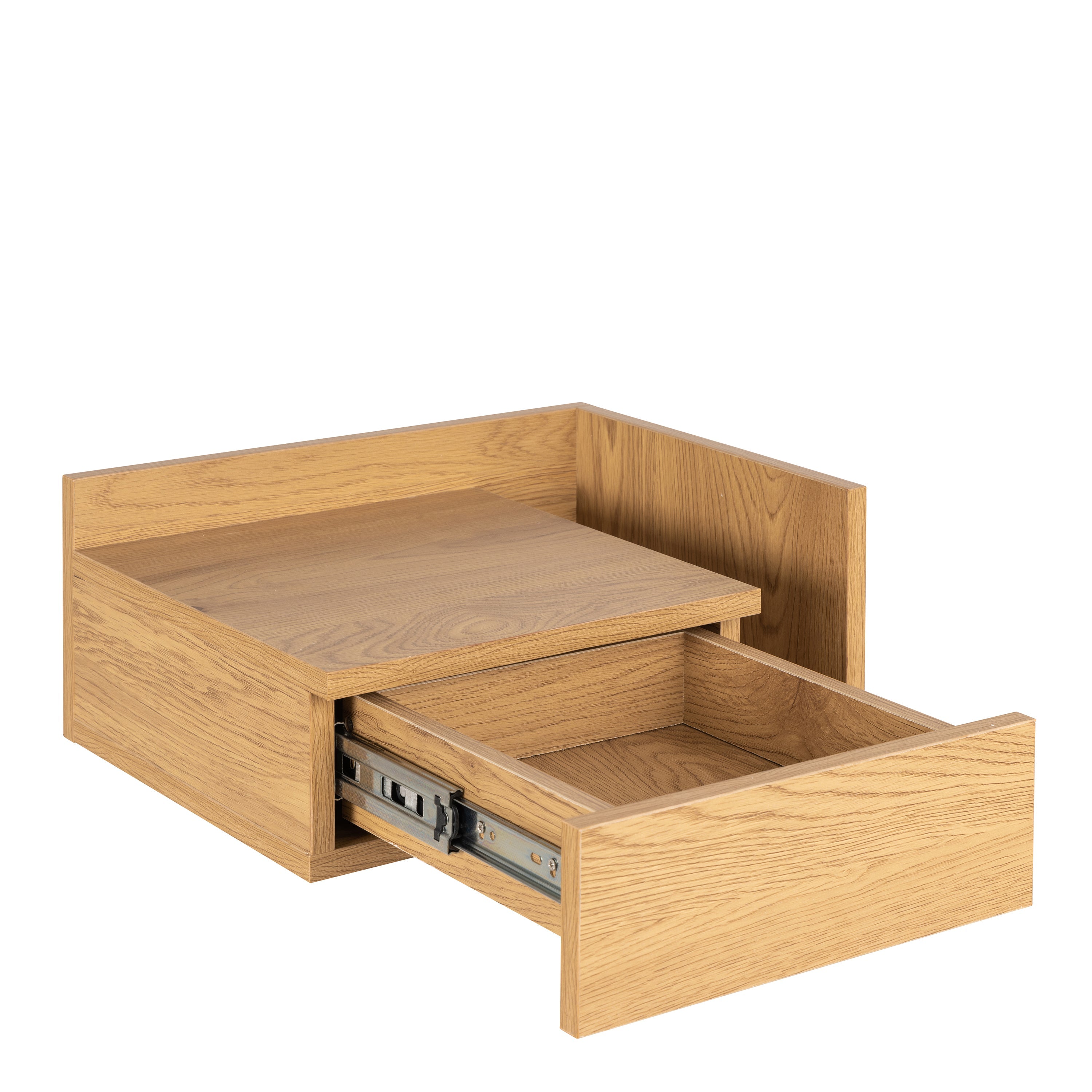 Ashlan Square Bedside Table with 1 Drawers in Oak – FTG, view 7