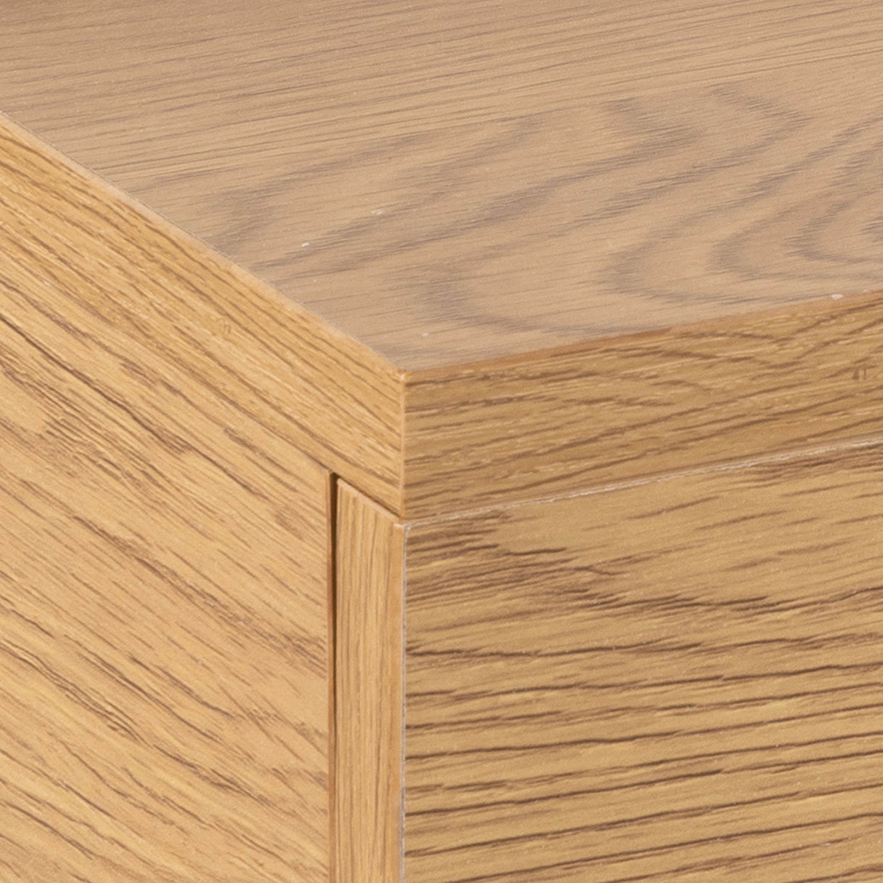 Ashlan Square Bedside Table with 1 Drawers in Oak – FTG, view 9