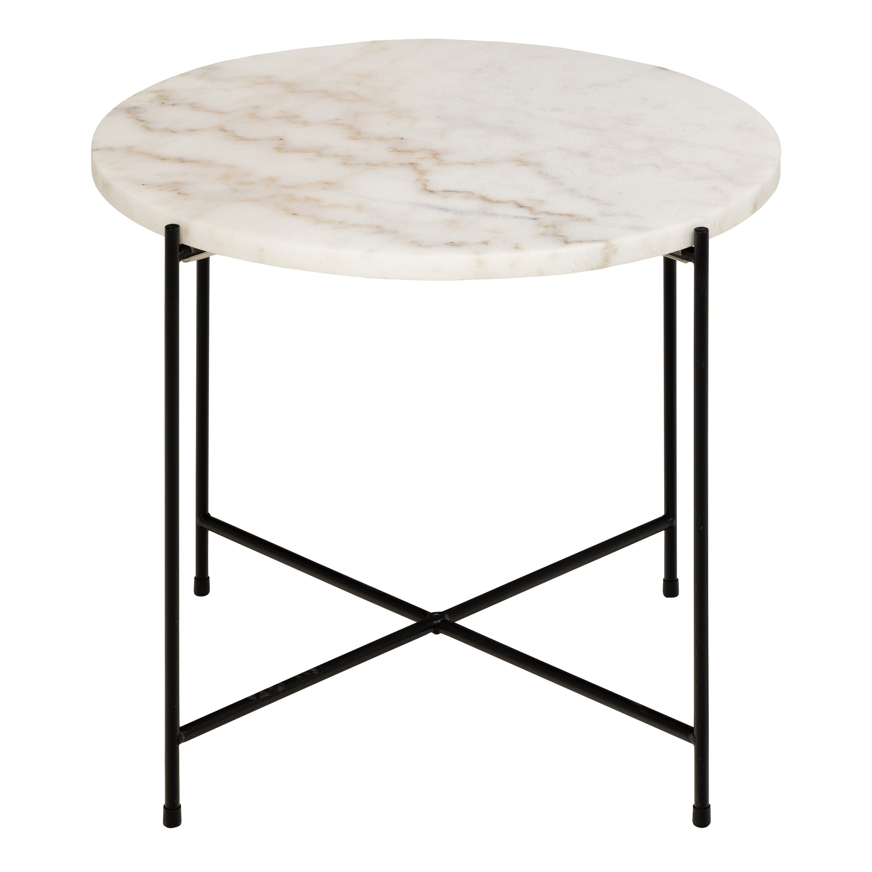 Avila Side Table with White Marble Top 52x40cm – FTG, view 2