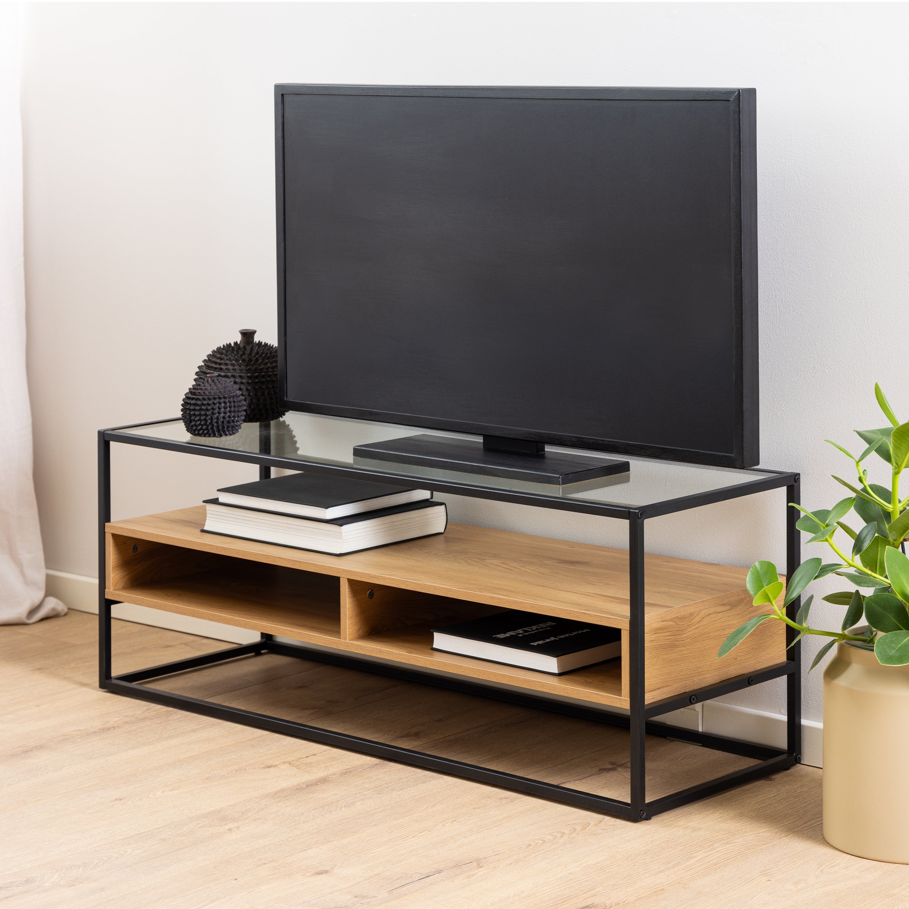 Randolf TV Unitin Black and Oak – FTG, view 5