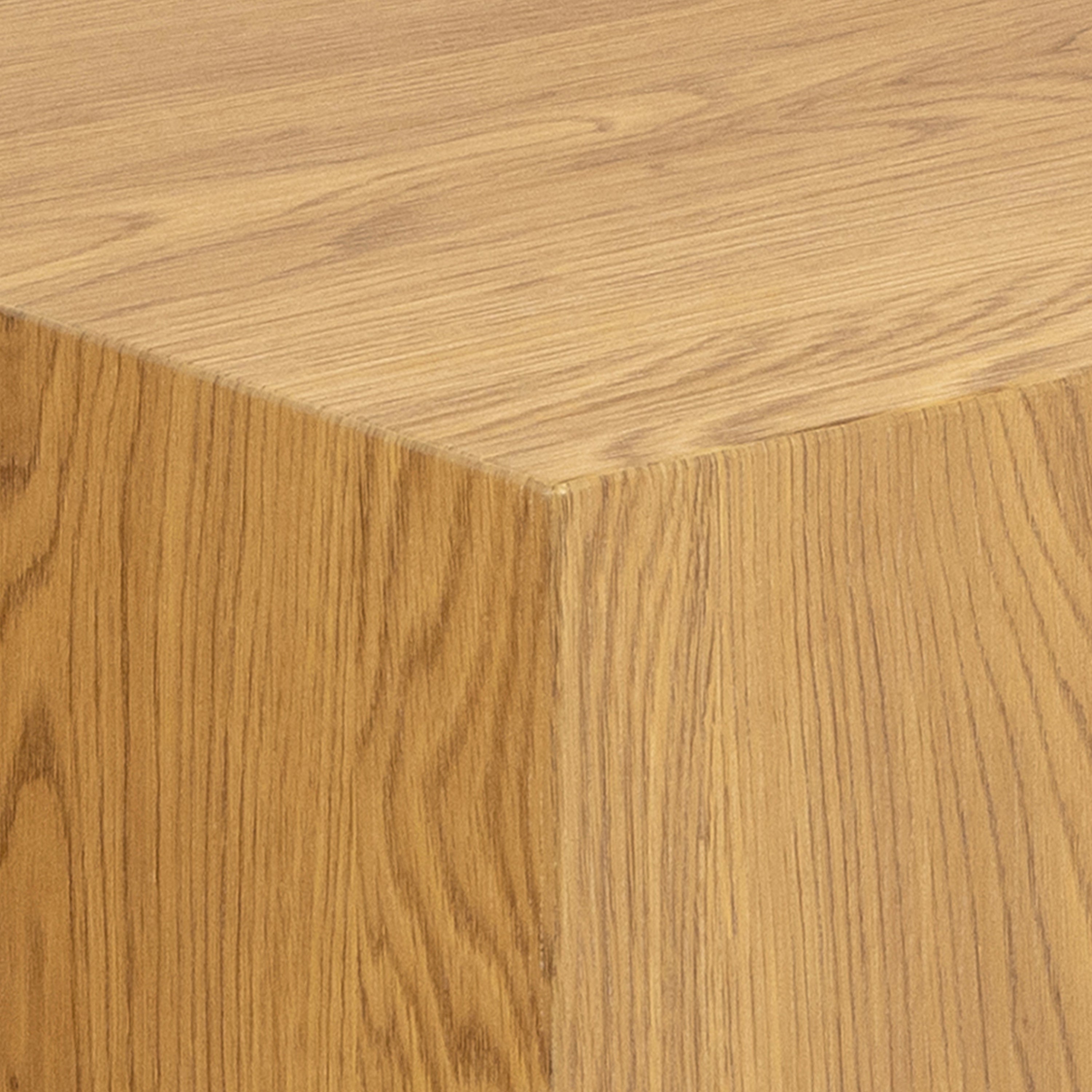 Dice Square Coffee Table Set in Oak Effect – FTG, view 4
