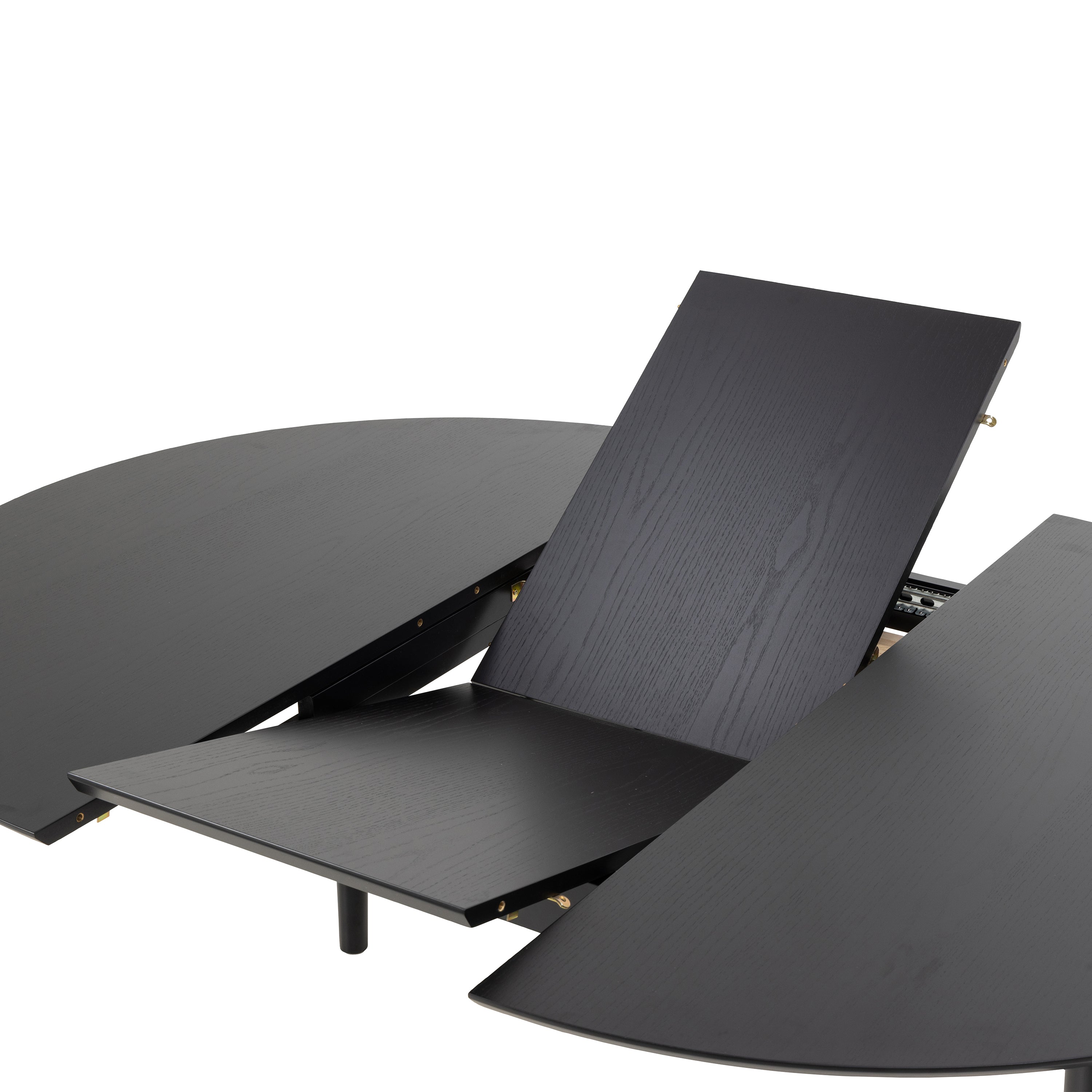 Montreux Round Extending Dining Table in Black 115-154 cm – FTG, view 4