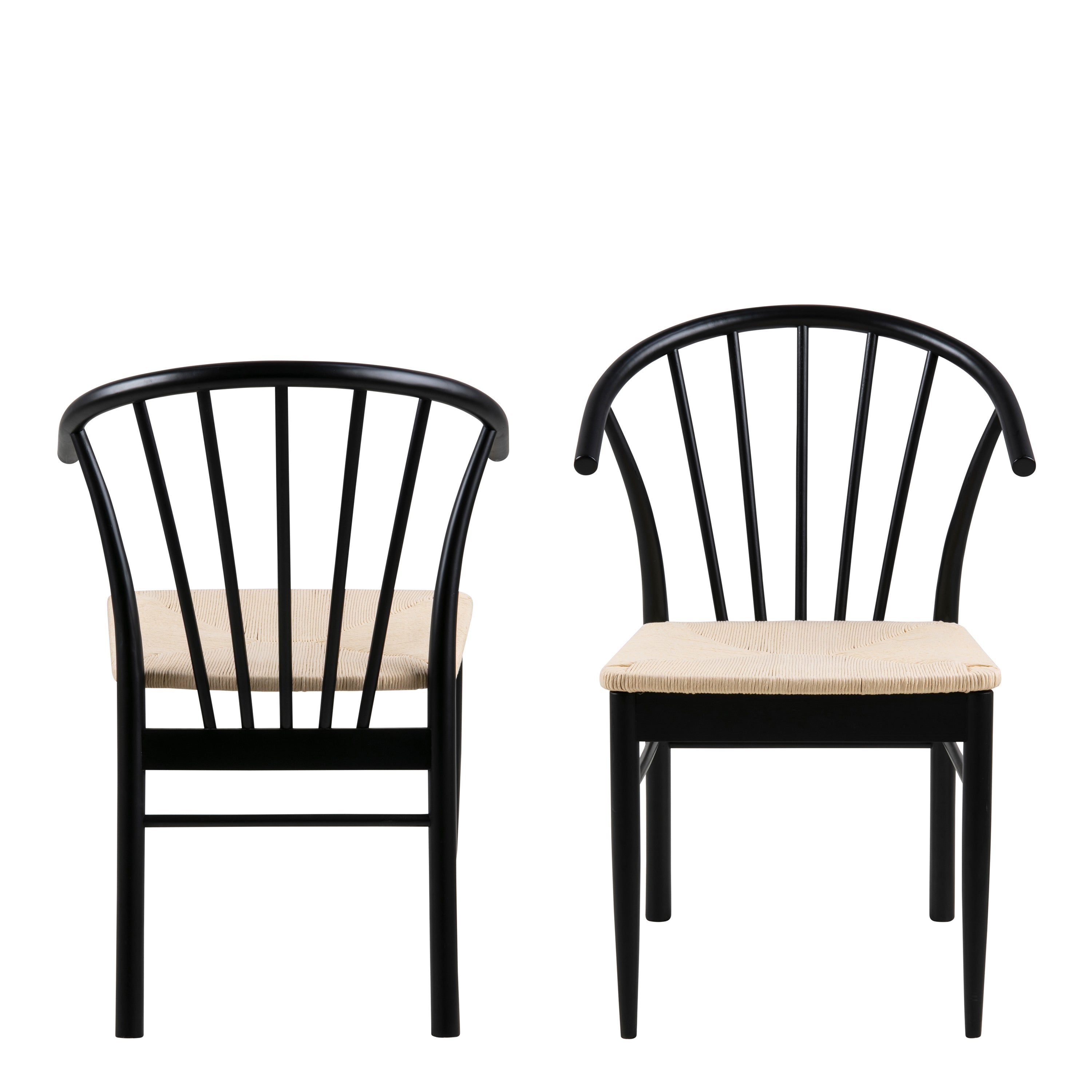 Montreux Round Extending Dining Table in Black 115-154 cm Included 6 Cassandra Dining Chair with Armrest in Black – FTG…