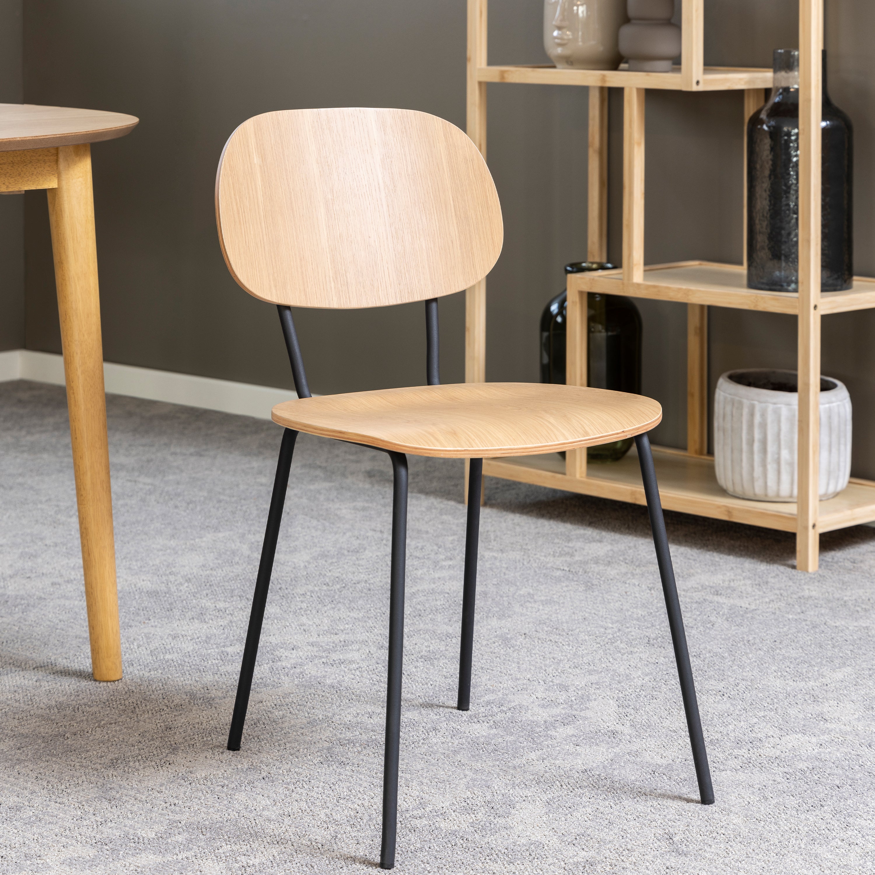Amira Dining Chair in Oak Set of 2 – FTG, view 5