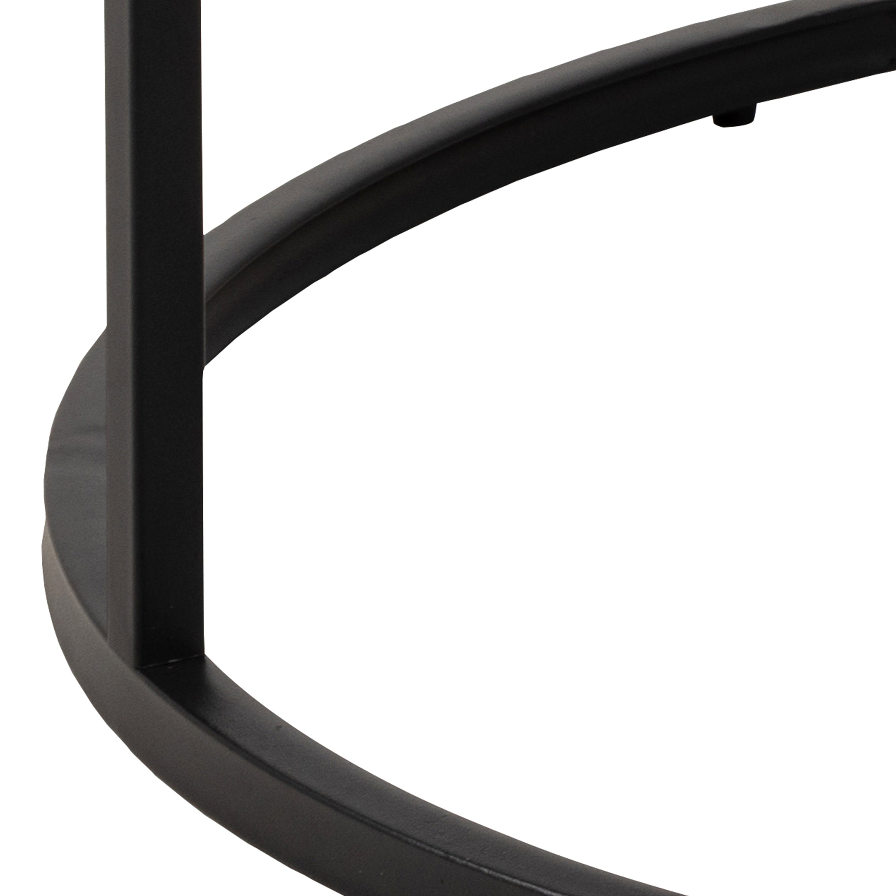 Spiro Coffee Table with White Marble Melamine Top & Black Legs – FTG, view 5