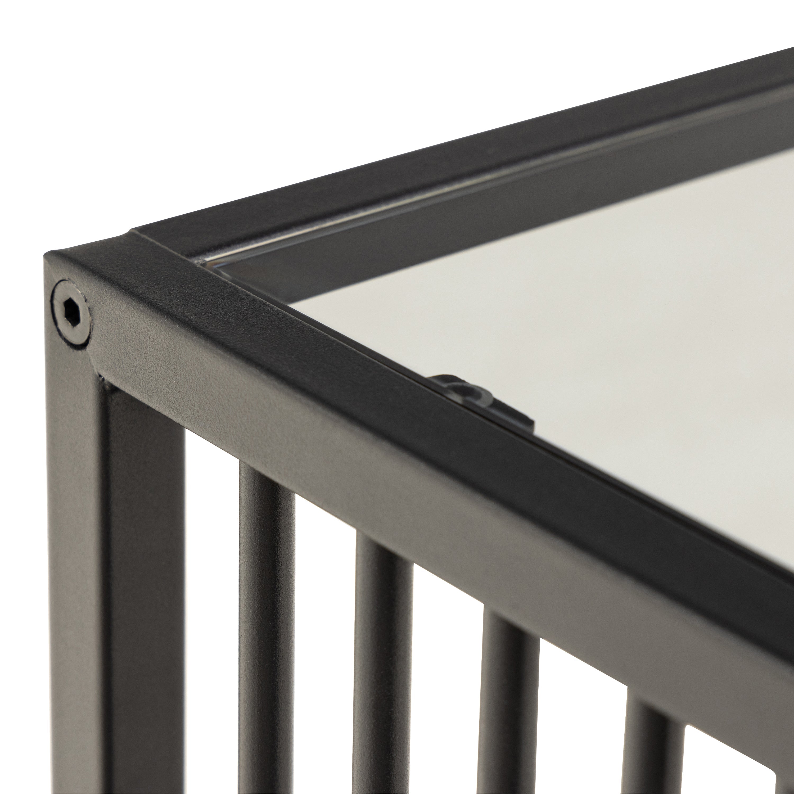 Strington Side Table in Black with Glass Top – FTG, view 7