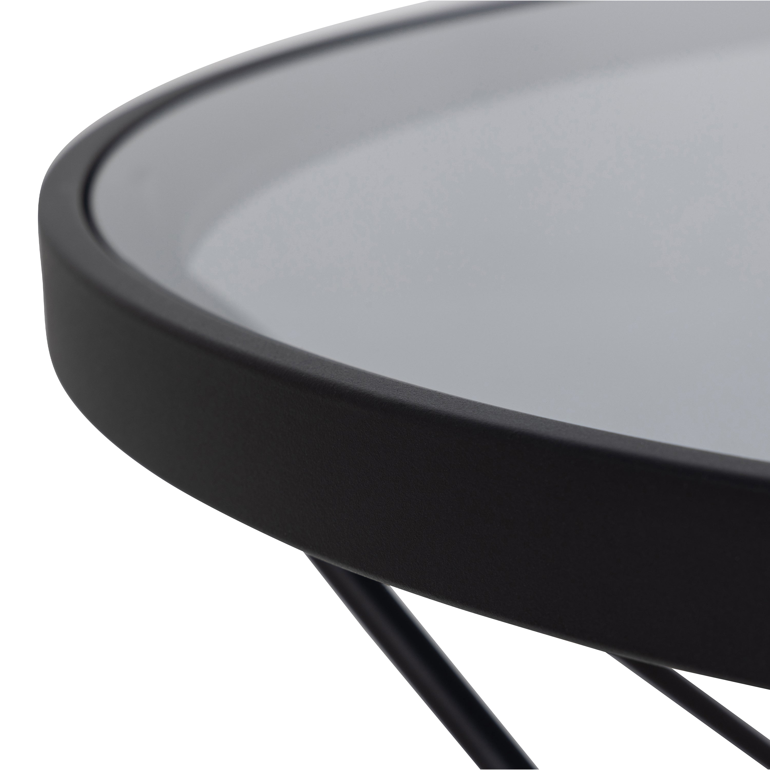 Cuxton Black Coffee Table with Smoked Glass Top – FTG, view 8