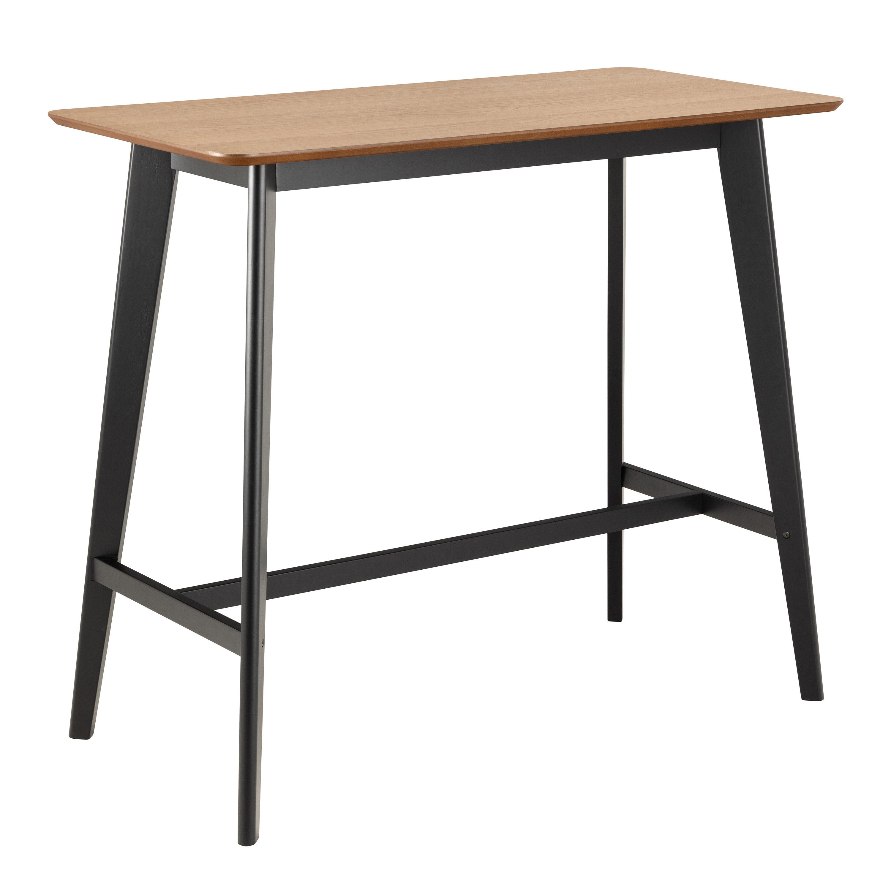 Roxby Bar Table Included 2 Roxby Bar Stool, Black and Oak – FTG, view 2