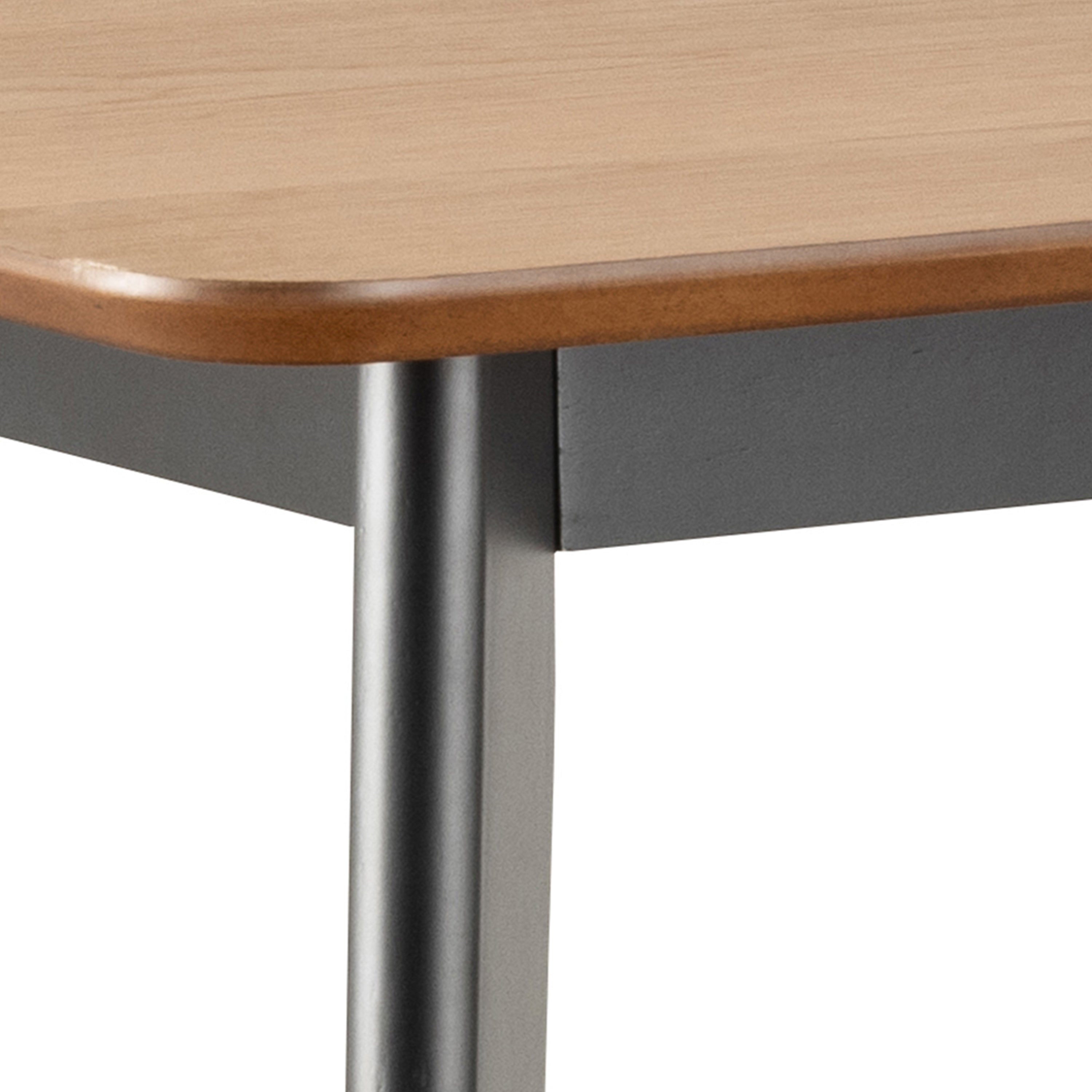 Roxby Bar Table in Black & Oak Included 4 Roxby Bar Stool in Black – FTG, view 4