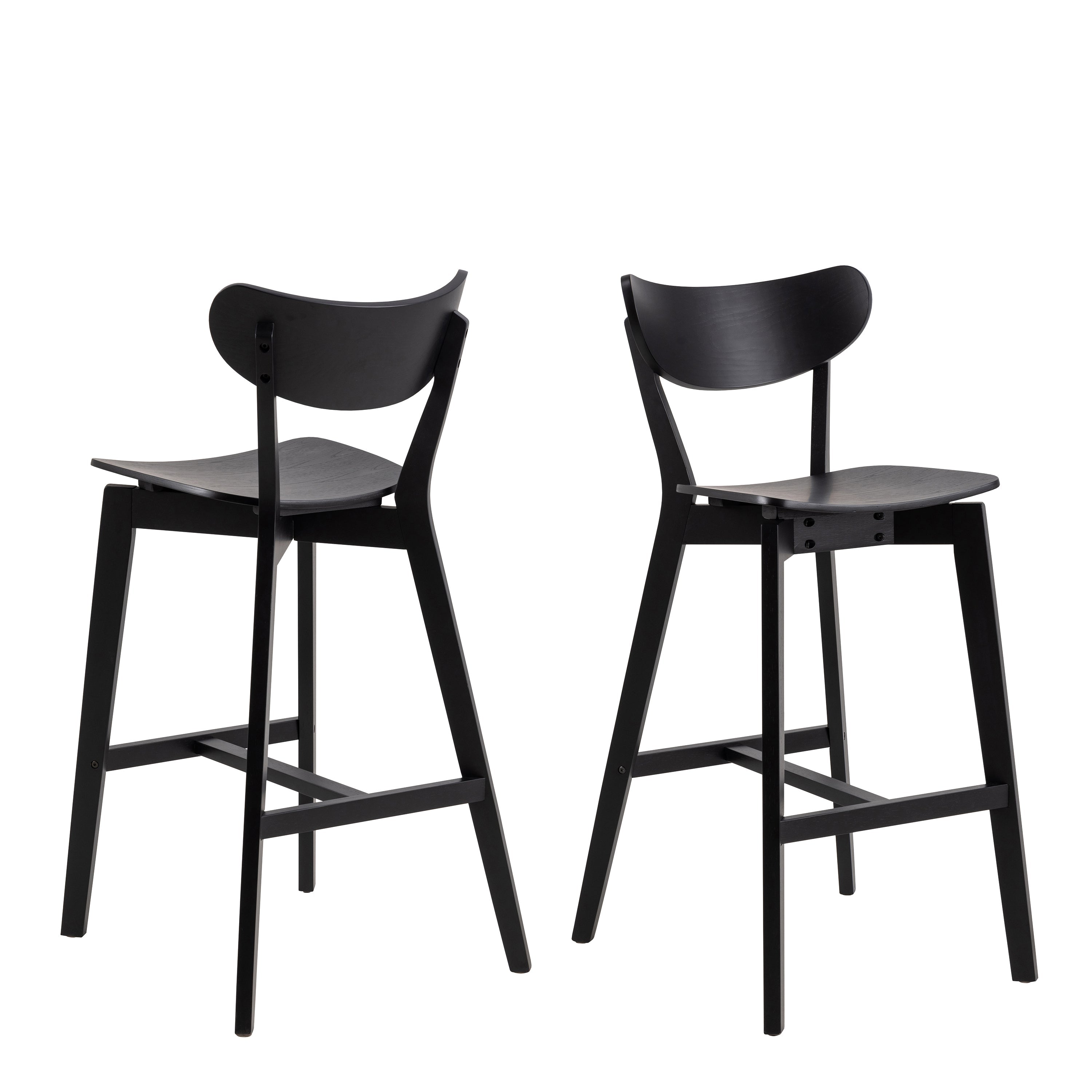Roxby Bar Table in Black & Oak Included 4 Roxby Bar Stool in Black – FTG, view 5