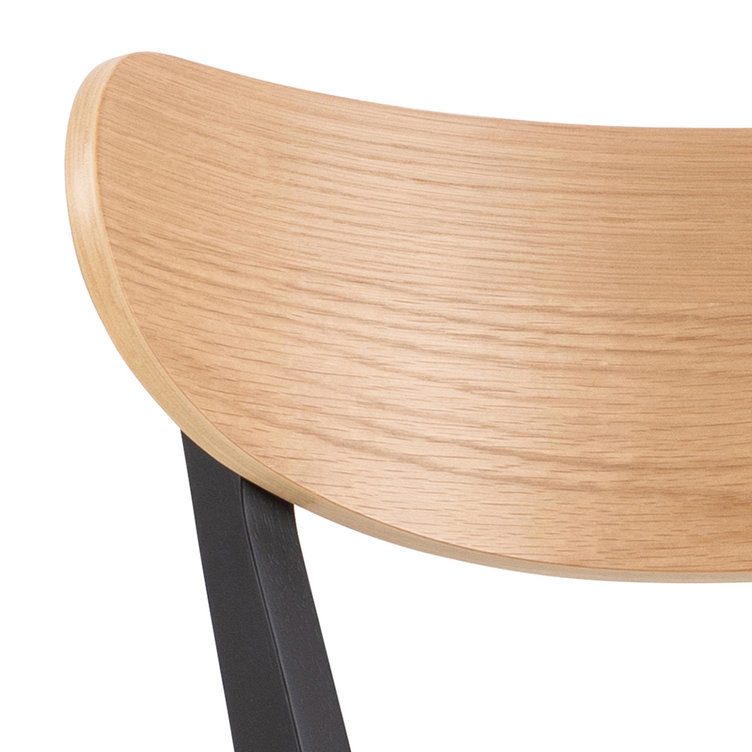 Roxby Bar Stool, Black and Oak Set of 2 – FTG, view 7