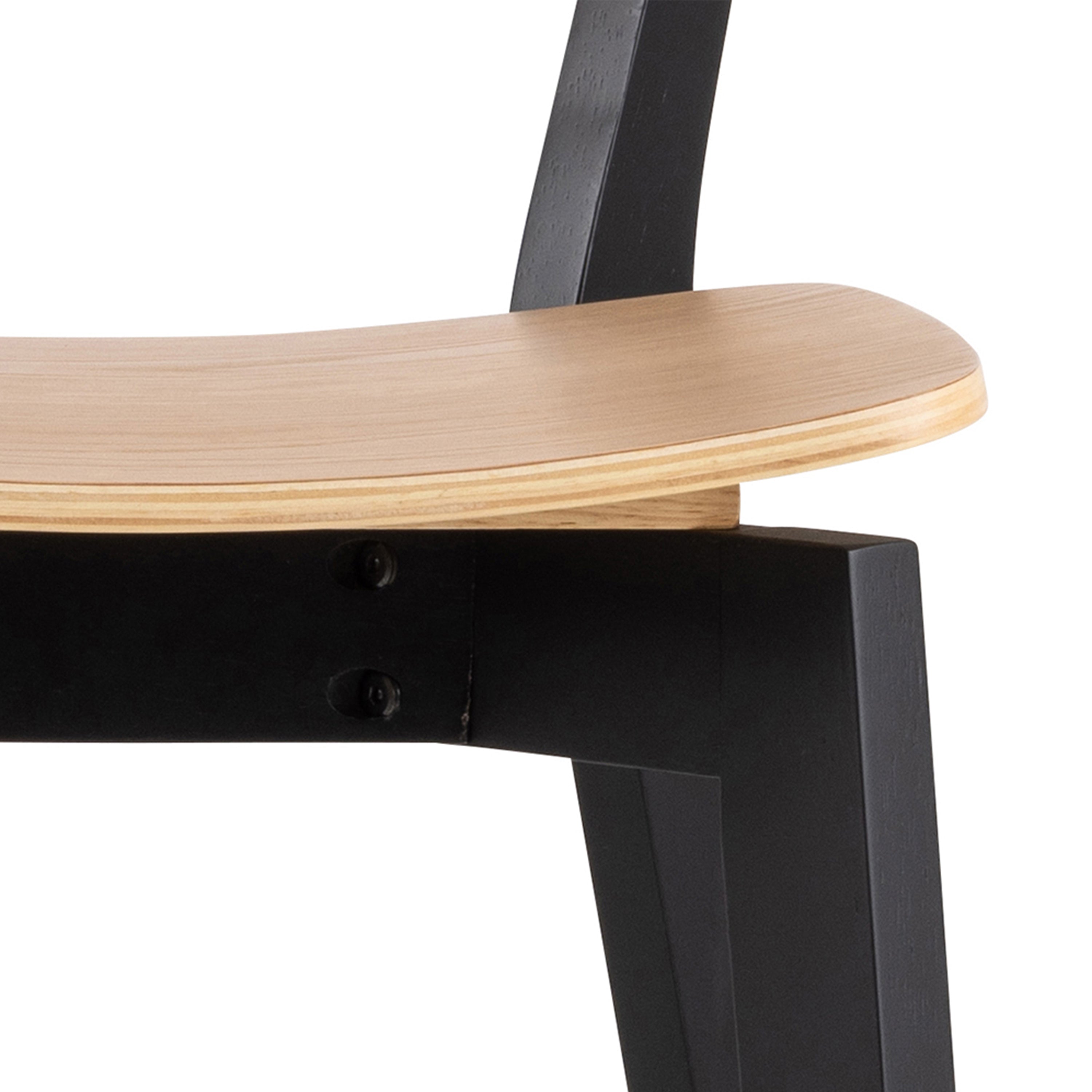 Roxby Bar Stool, Black and Oak Set of 2 – FTG, view 8