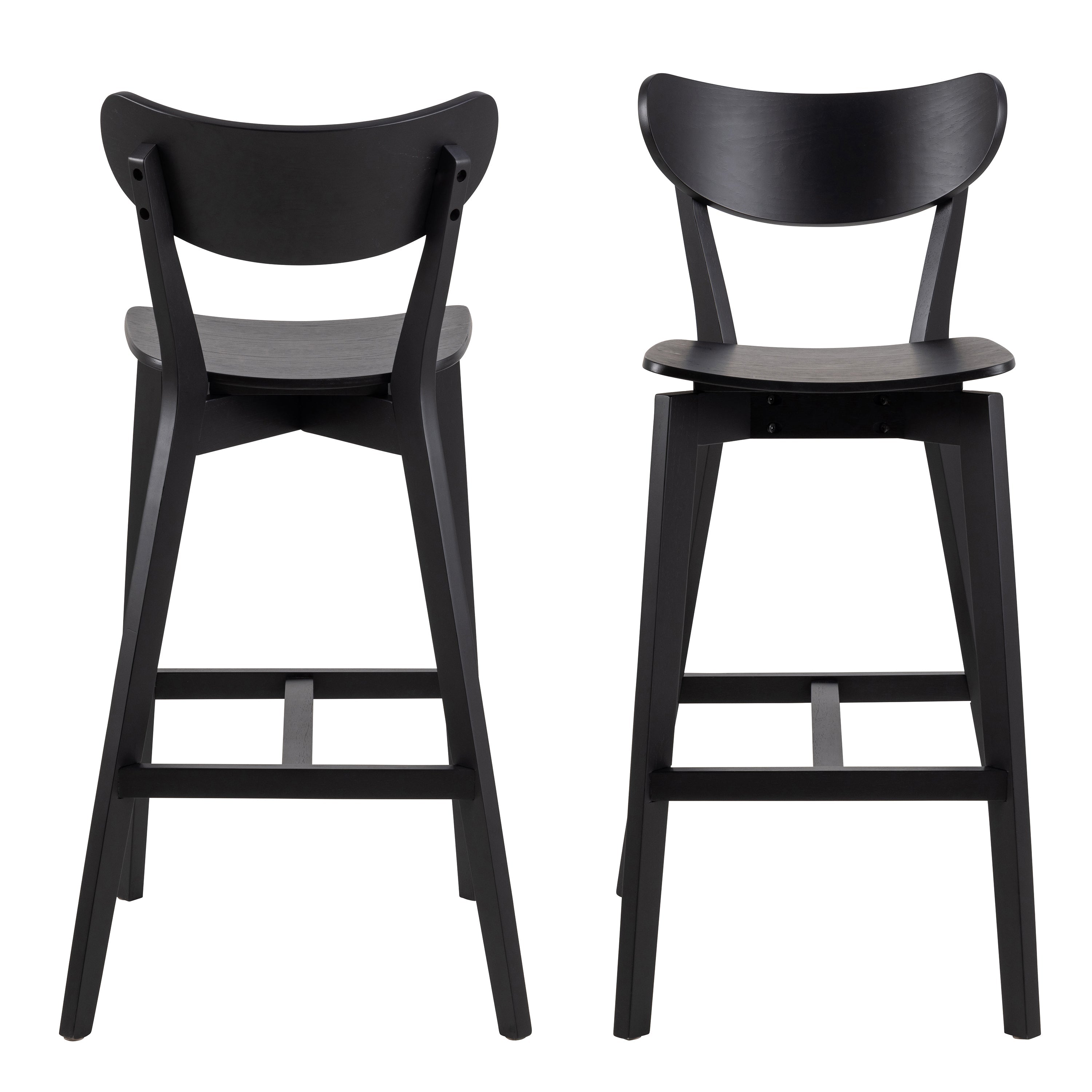 Roxby Bar Stool in Black Set of 2 – FTG, view 2