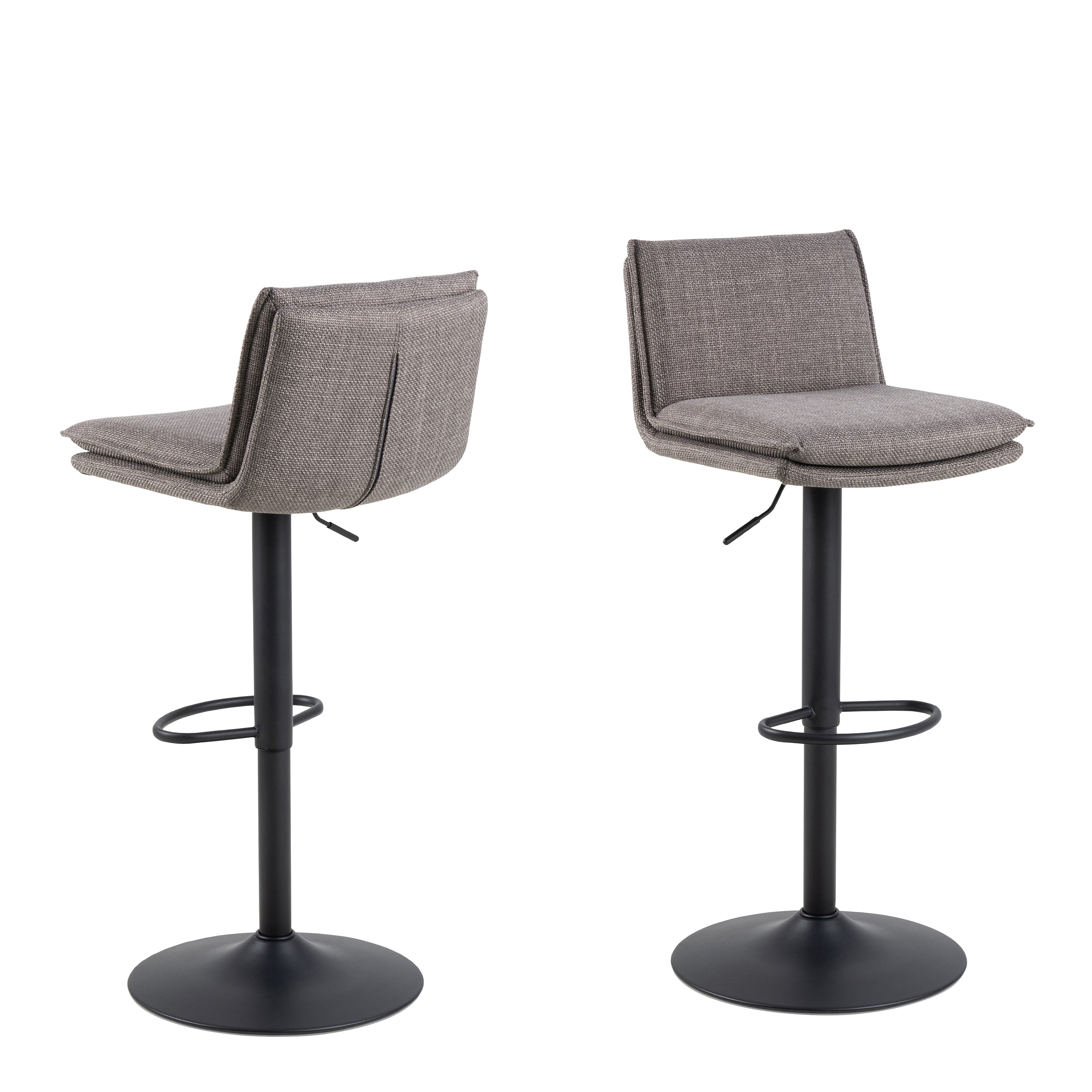 Flynn Swivel Bar Stool with Height Adjustable Function in Light Grey-Brown. – FTG