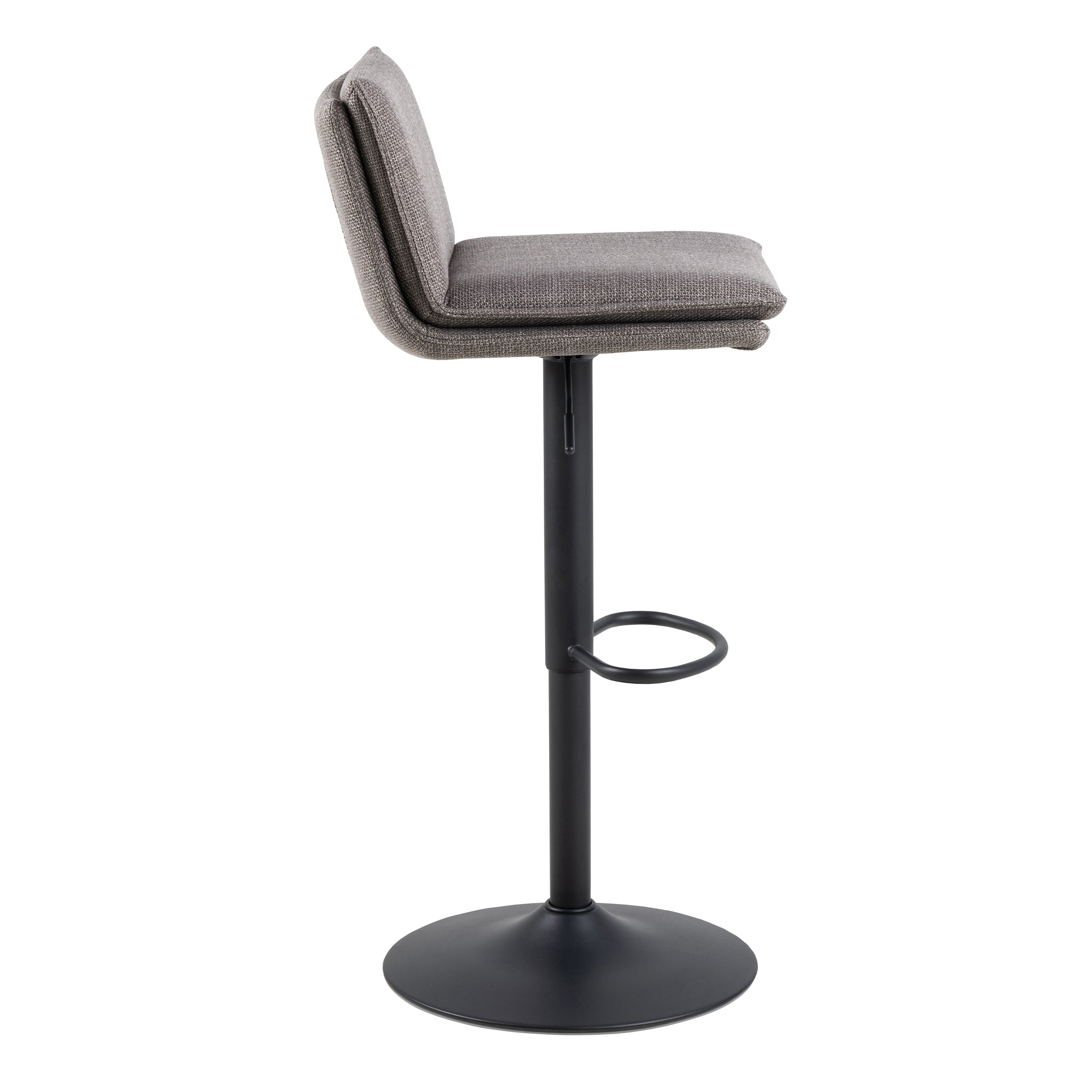 Flynn Swivel Bar Stool with Height Adjustable Function in Light Grey-Brown. – FTG, view 3